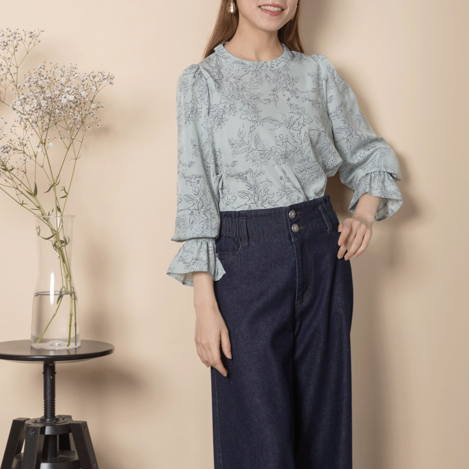 グラン山貴 プリントボウタイブラウス - 画像6