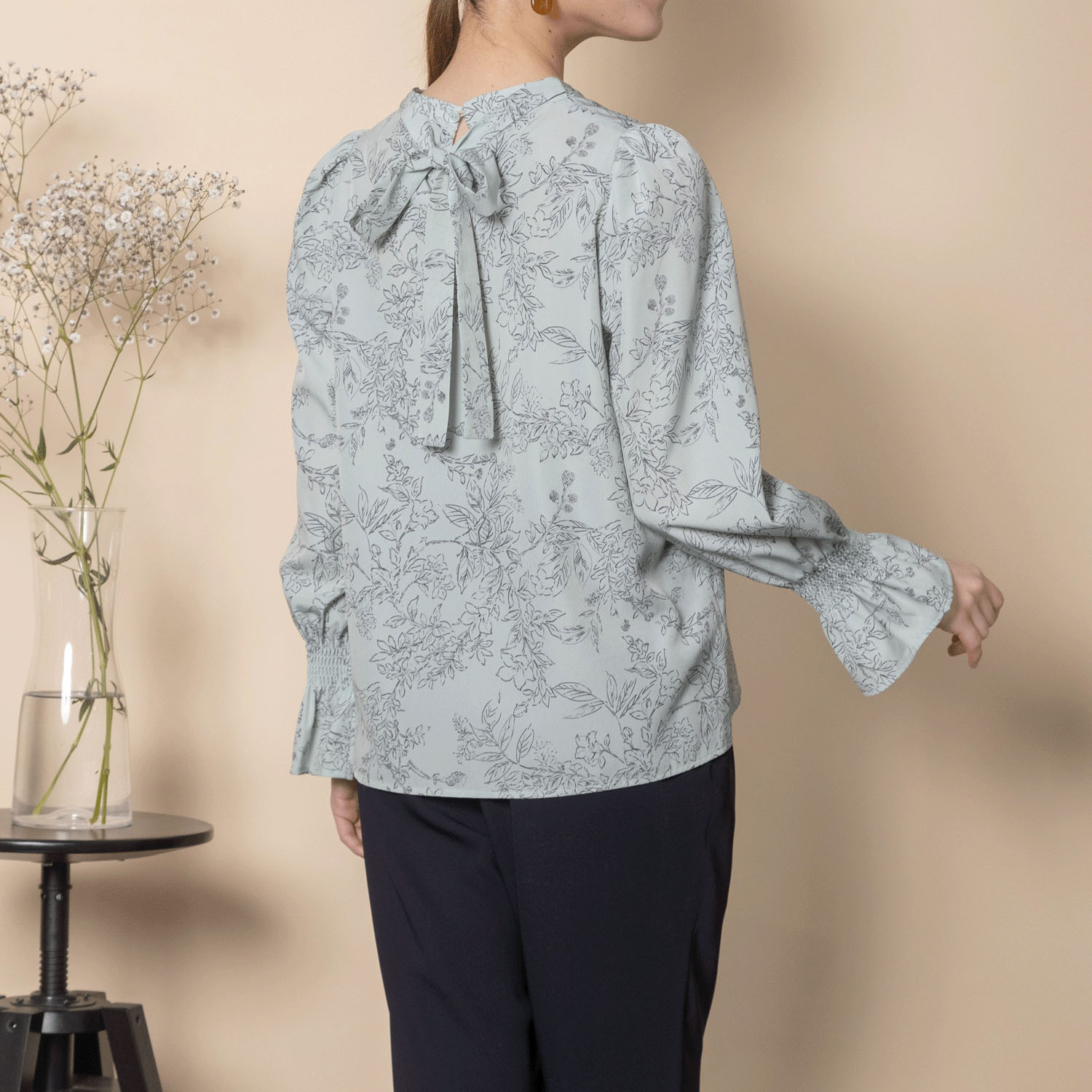 グラン山貴 プリントボウタイブラウス - 画像7