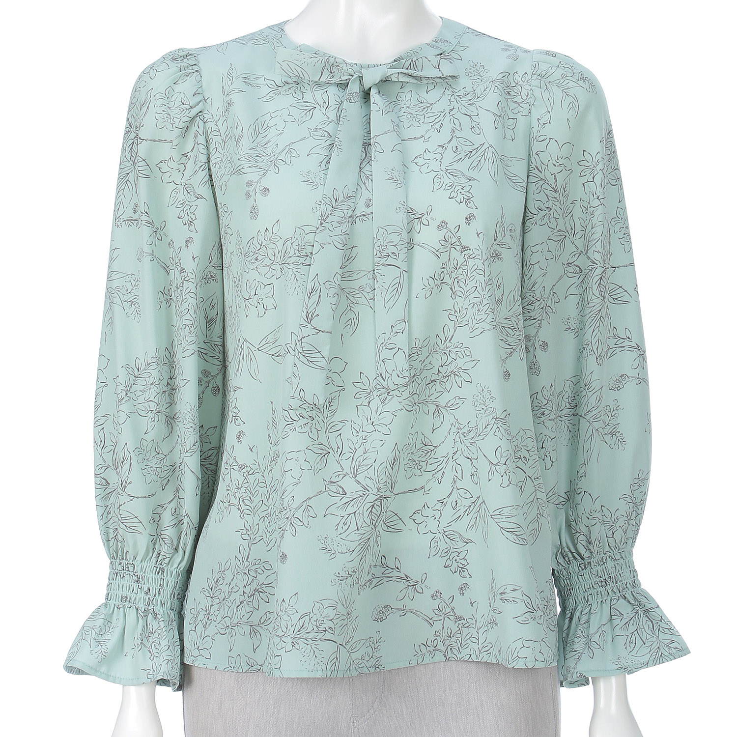 グラン山貴 プリントボウタイブラウス - 画像8