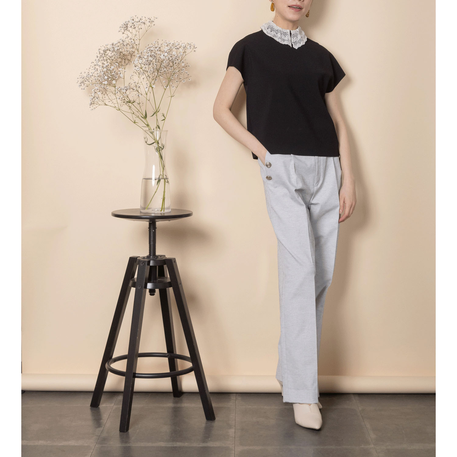 グラン山貴 レース衿ニット - 画像8