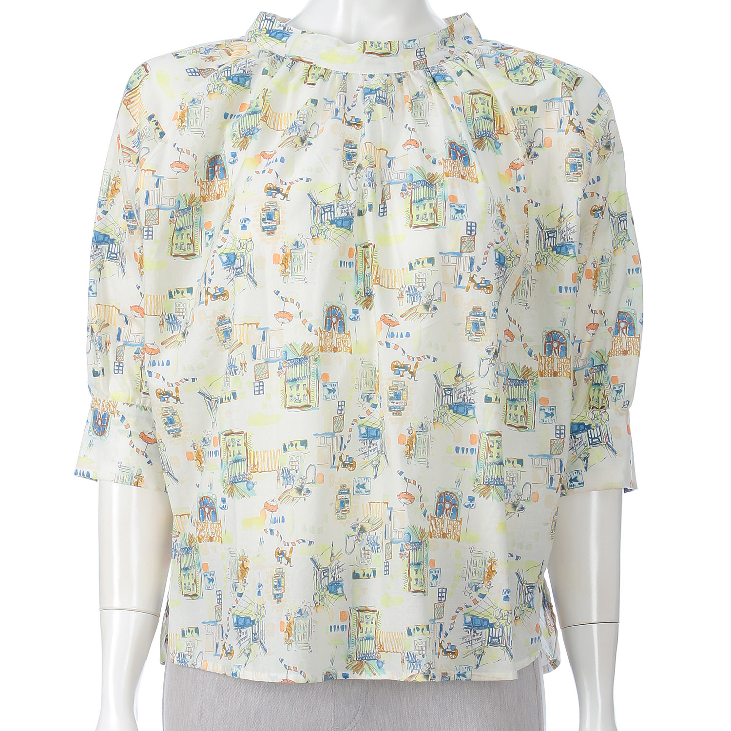 M－station プリントスタンドブラウス - 画像2