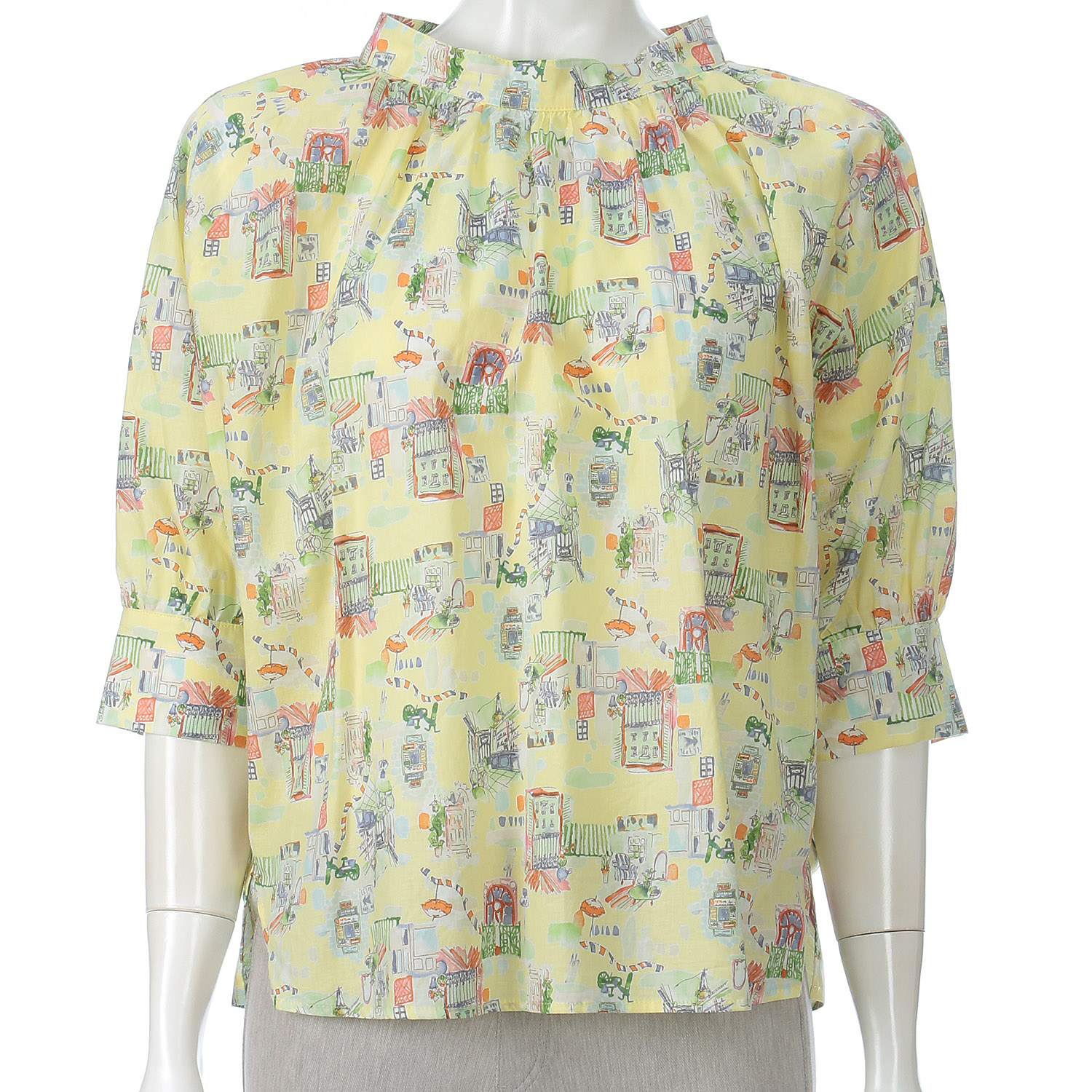 M－station プリントスタンドブラウス - 画像1