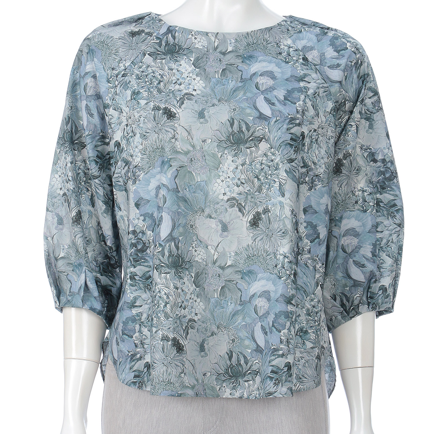 M－station リバティプリント7分袖ブラウス - 画像1