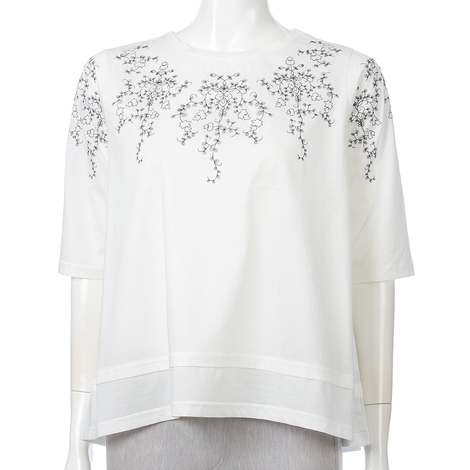 M－station 刺繍レイヤードカットソー - 画像3