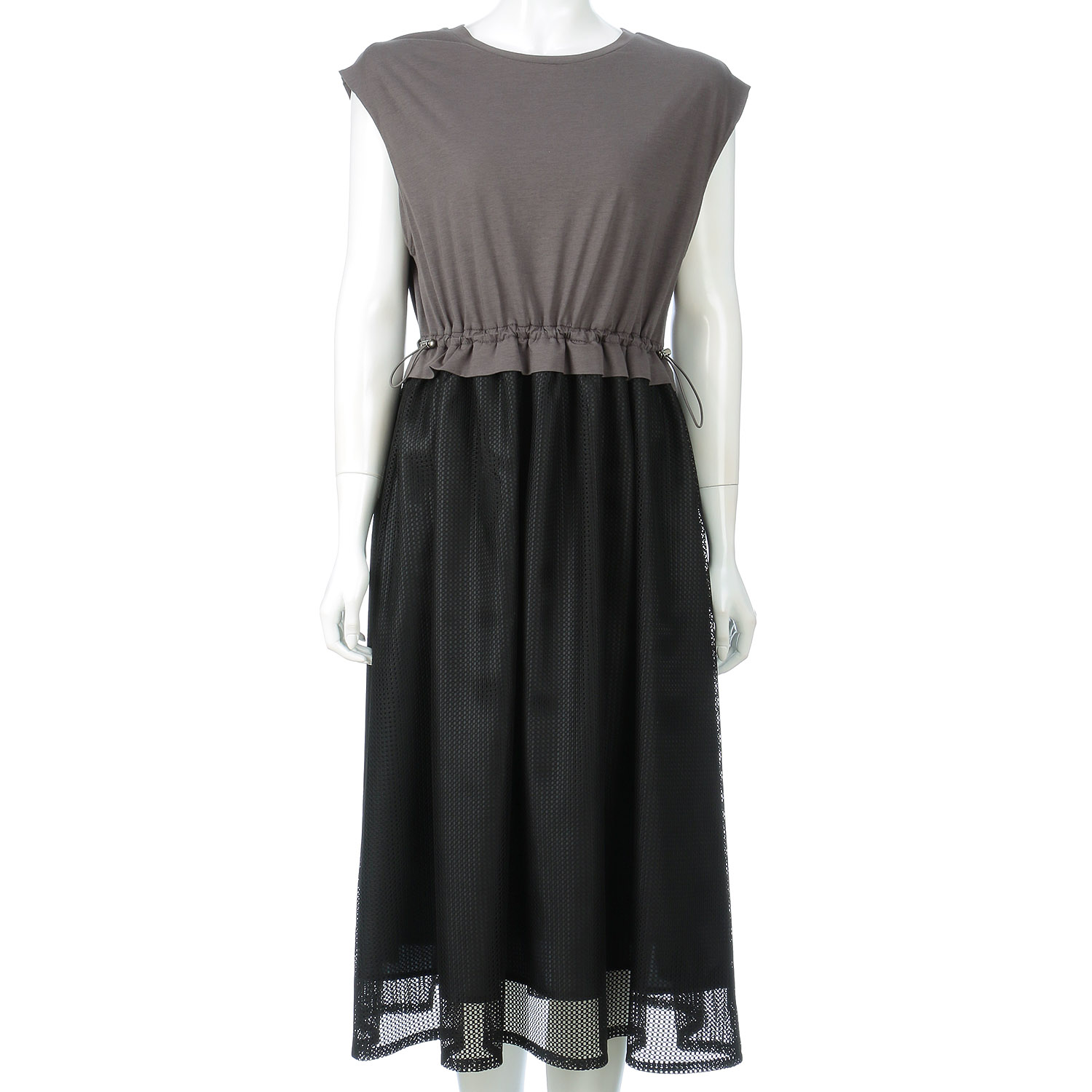 M－station 異素材ミックスワンピース - 画像1