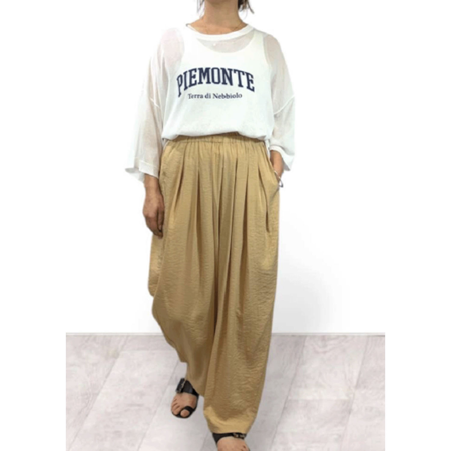 QTUME タックコクーンイージーパンツ - 画像3