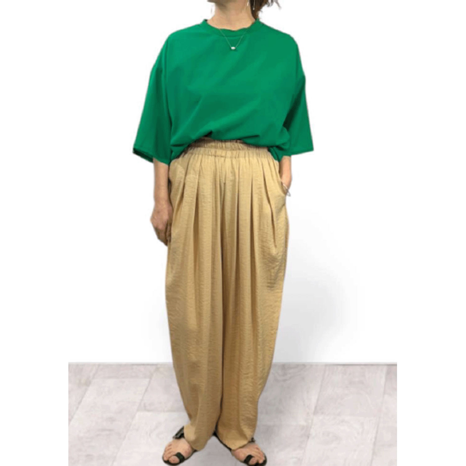 QTUME タックコクーンイージーパンツ - 画像5