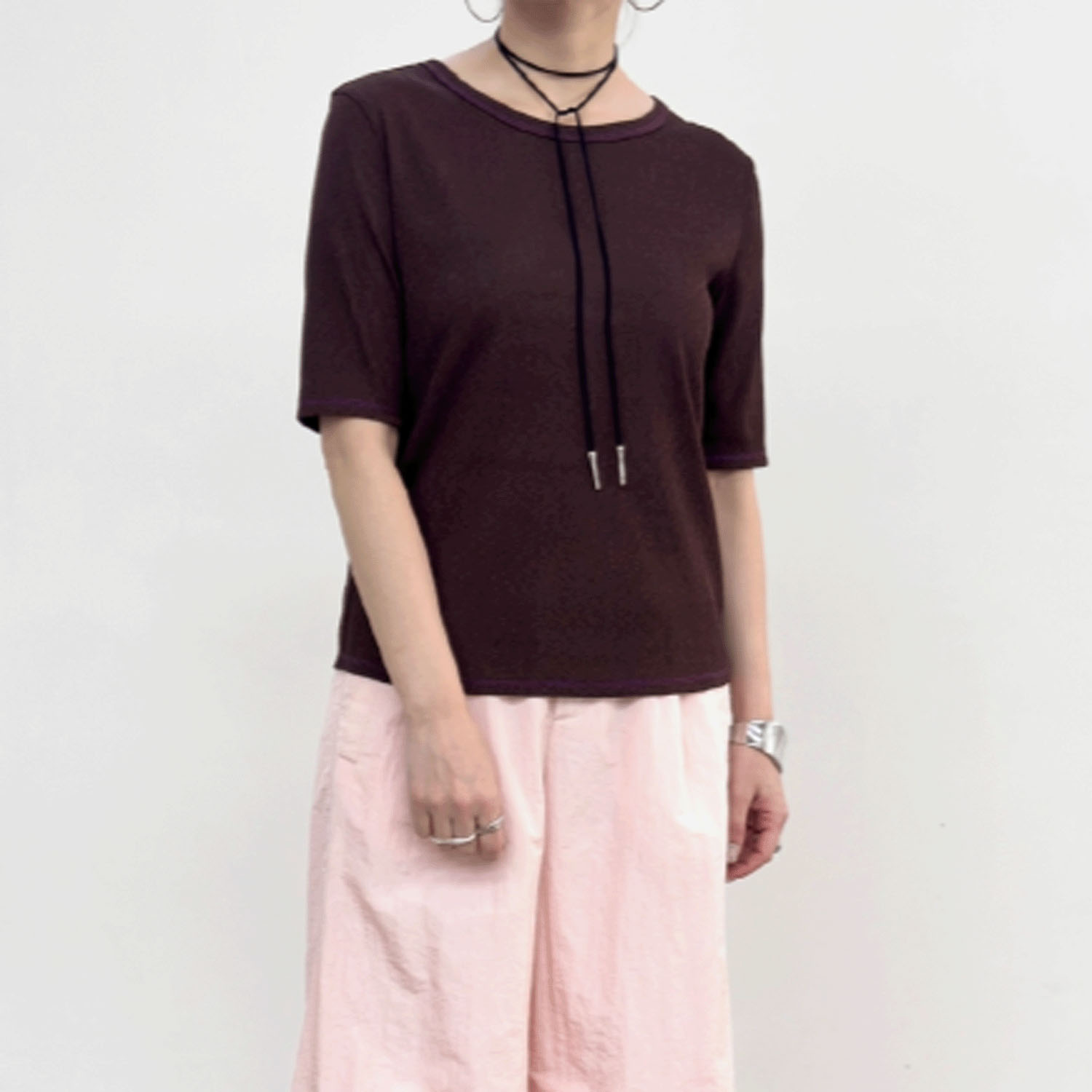 NUS 5分袖シアーTシャツ - 画像12