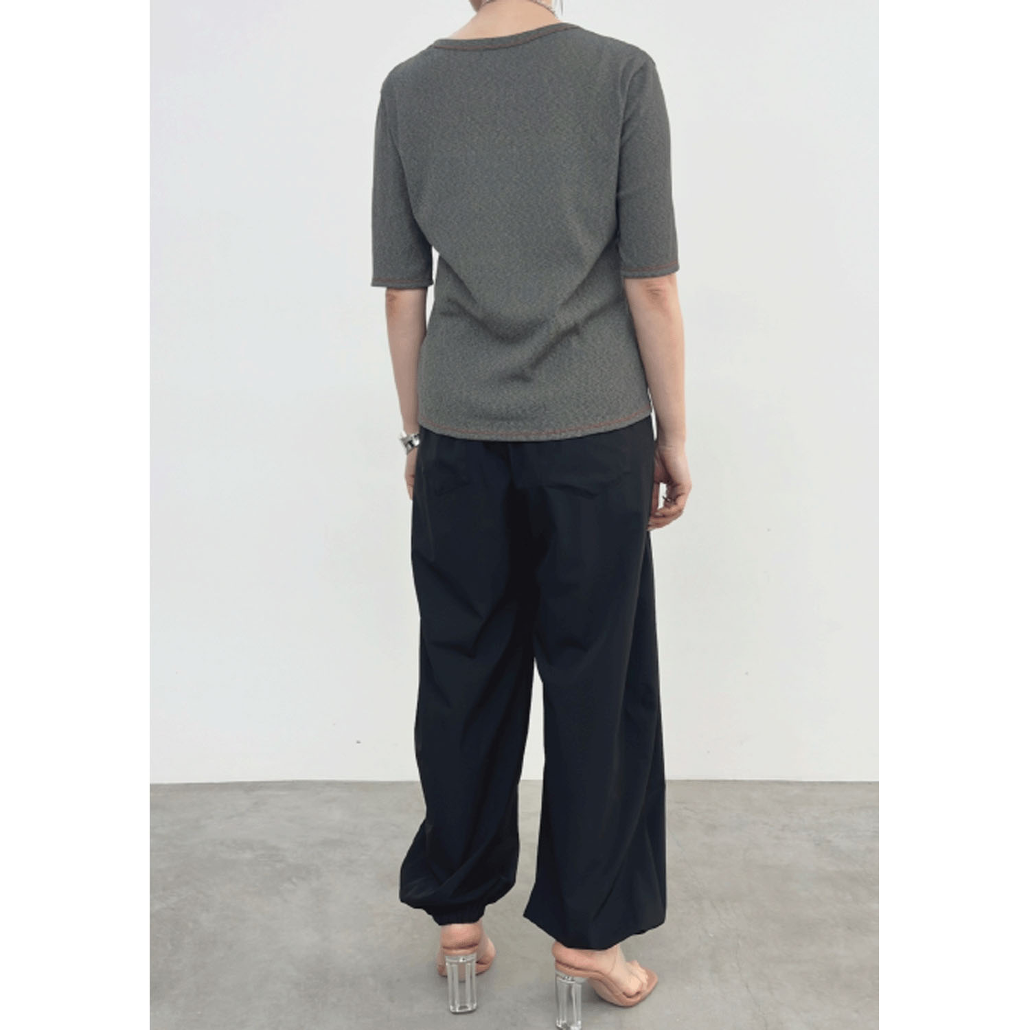 NUS 5分袖シアーTシャツ - 画像5