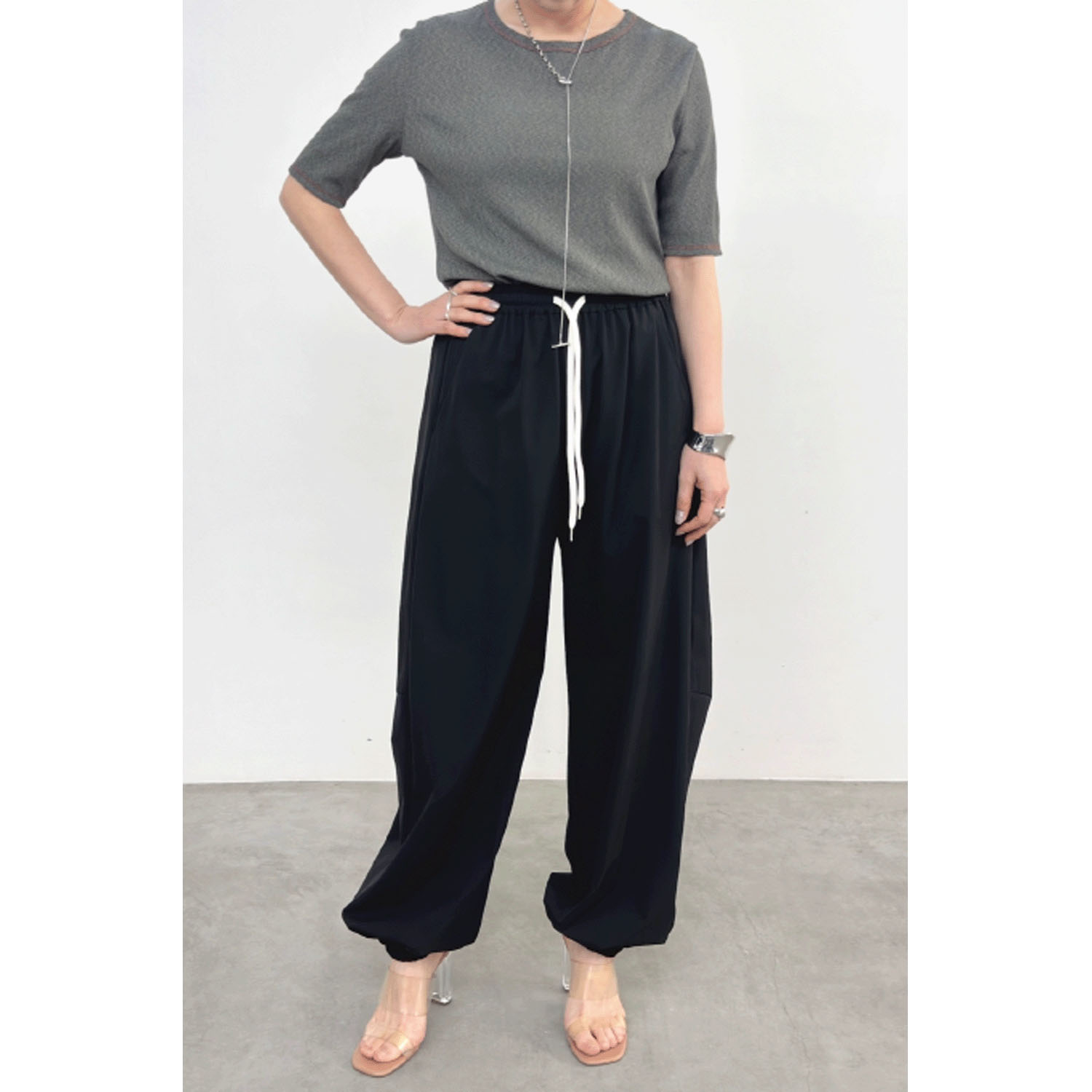 NUS 5分袖シアーTシャツ - 画像6