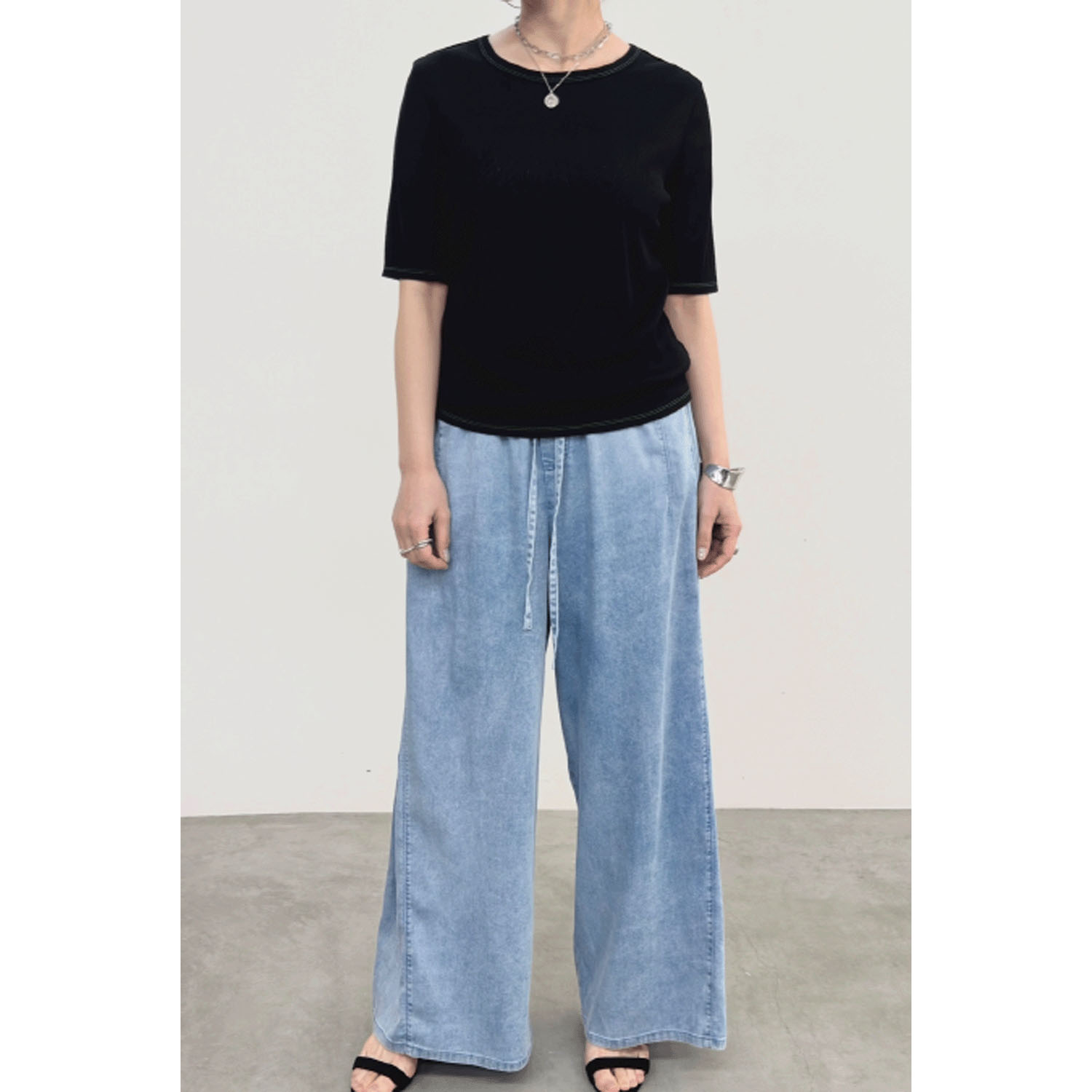 NUS 5分袖シアーTシャツ - 画像9