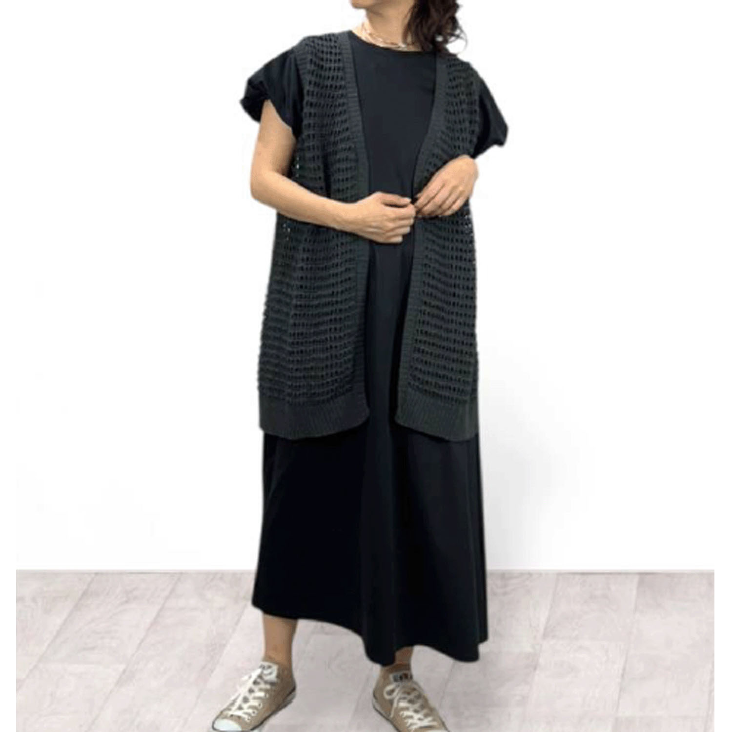 QTUME バルーンスリーブドレス - 画像5