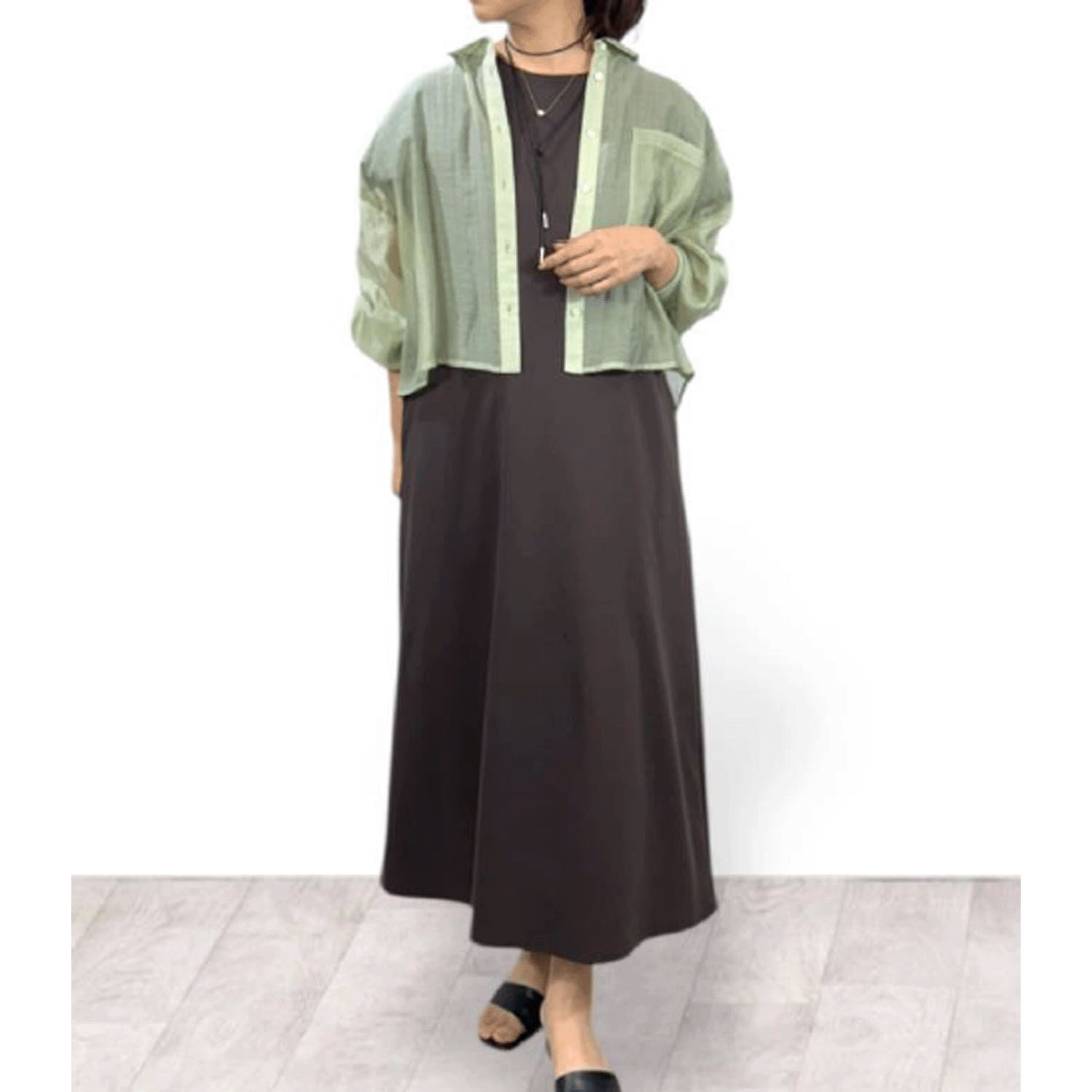 QTUME バルーンスリーブドレス - 画像8