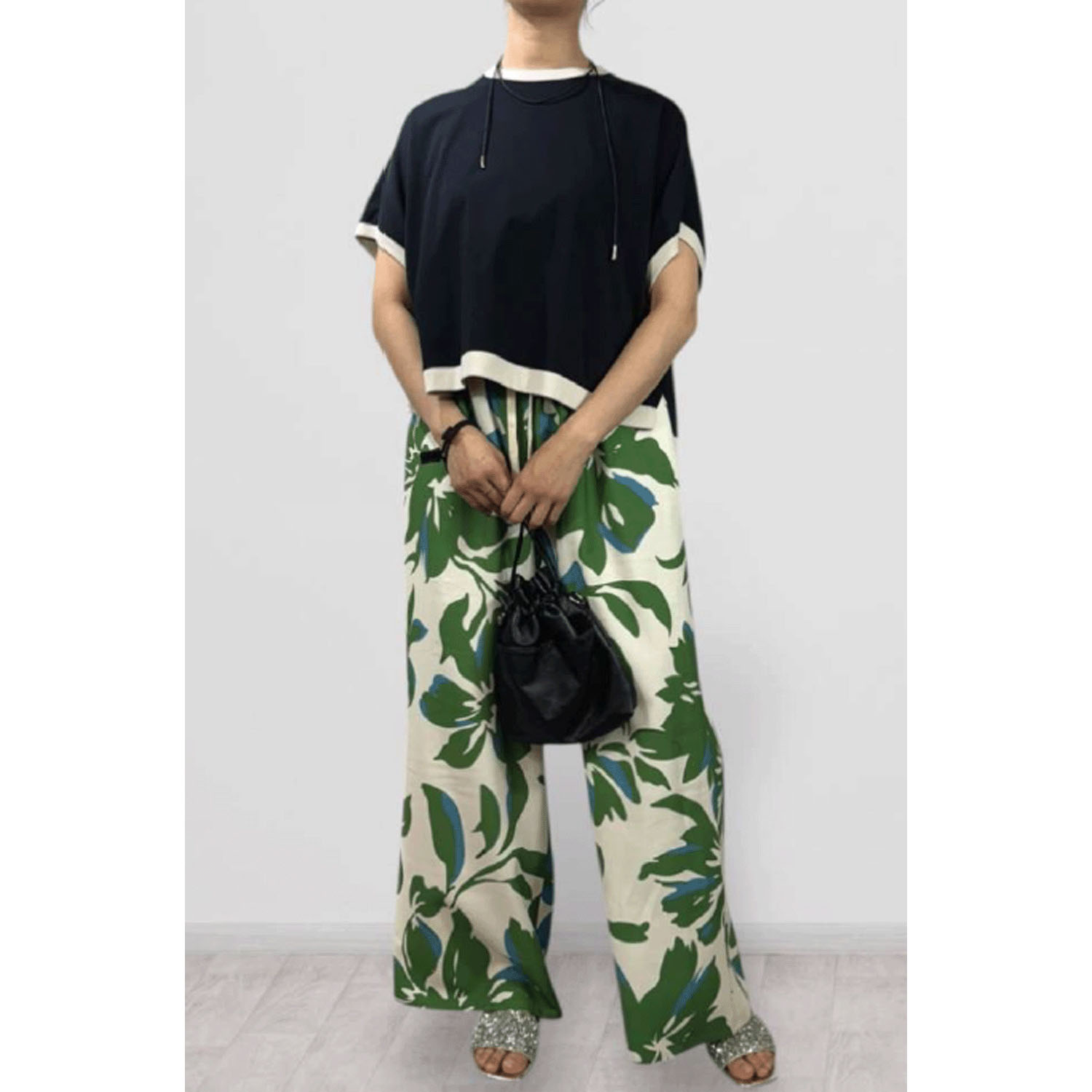 QTUME バイカラー細リブT - 画像5