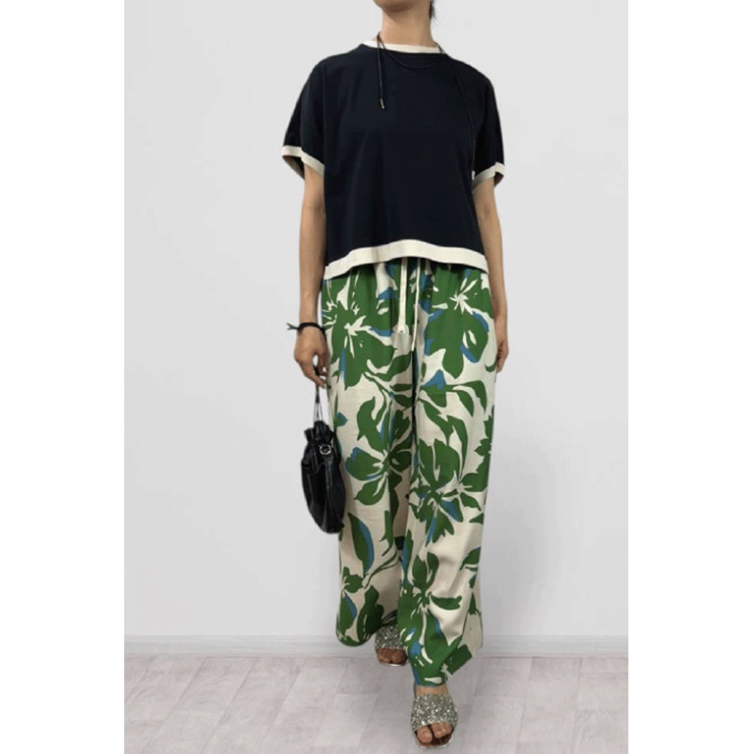 QTUME バイカラー細リブT - 画像6