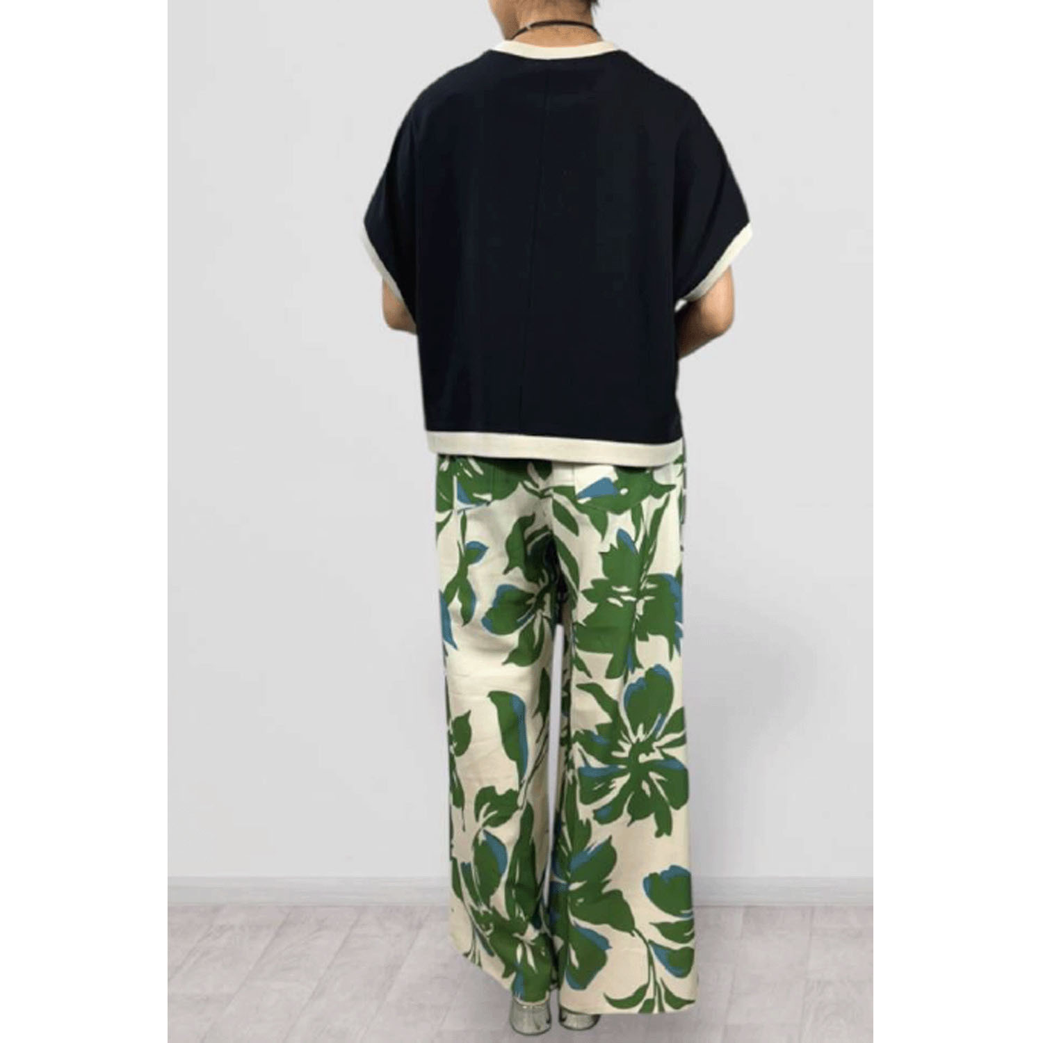 QTUME バイカラー細リブT - 画像7