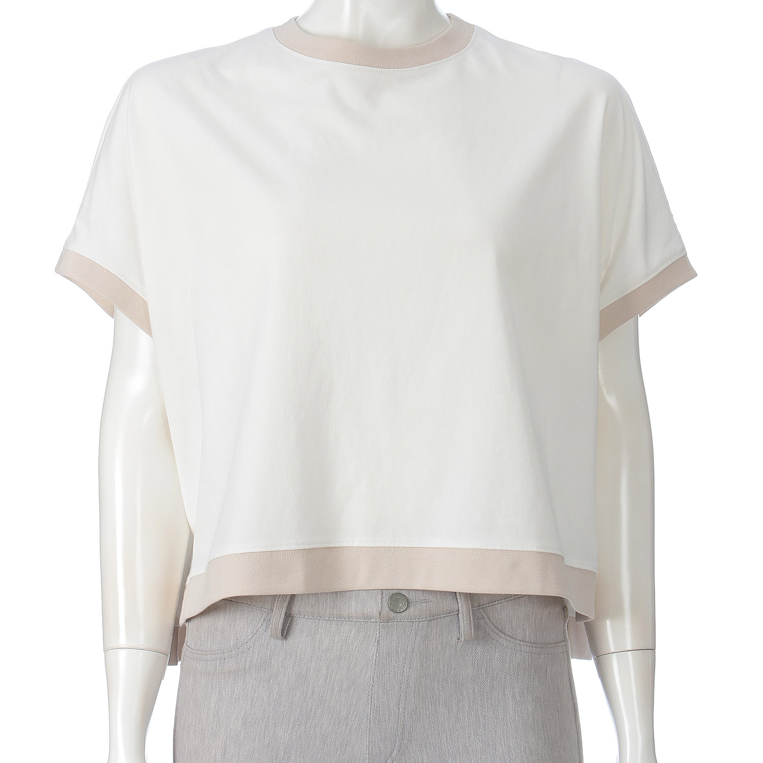 QTUME バイカラー細リブT - 画像8