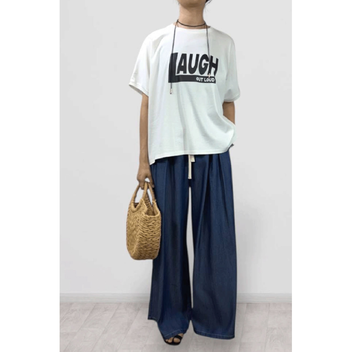 QTUME ワイドシルエットラフTシャツ - 画像3