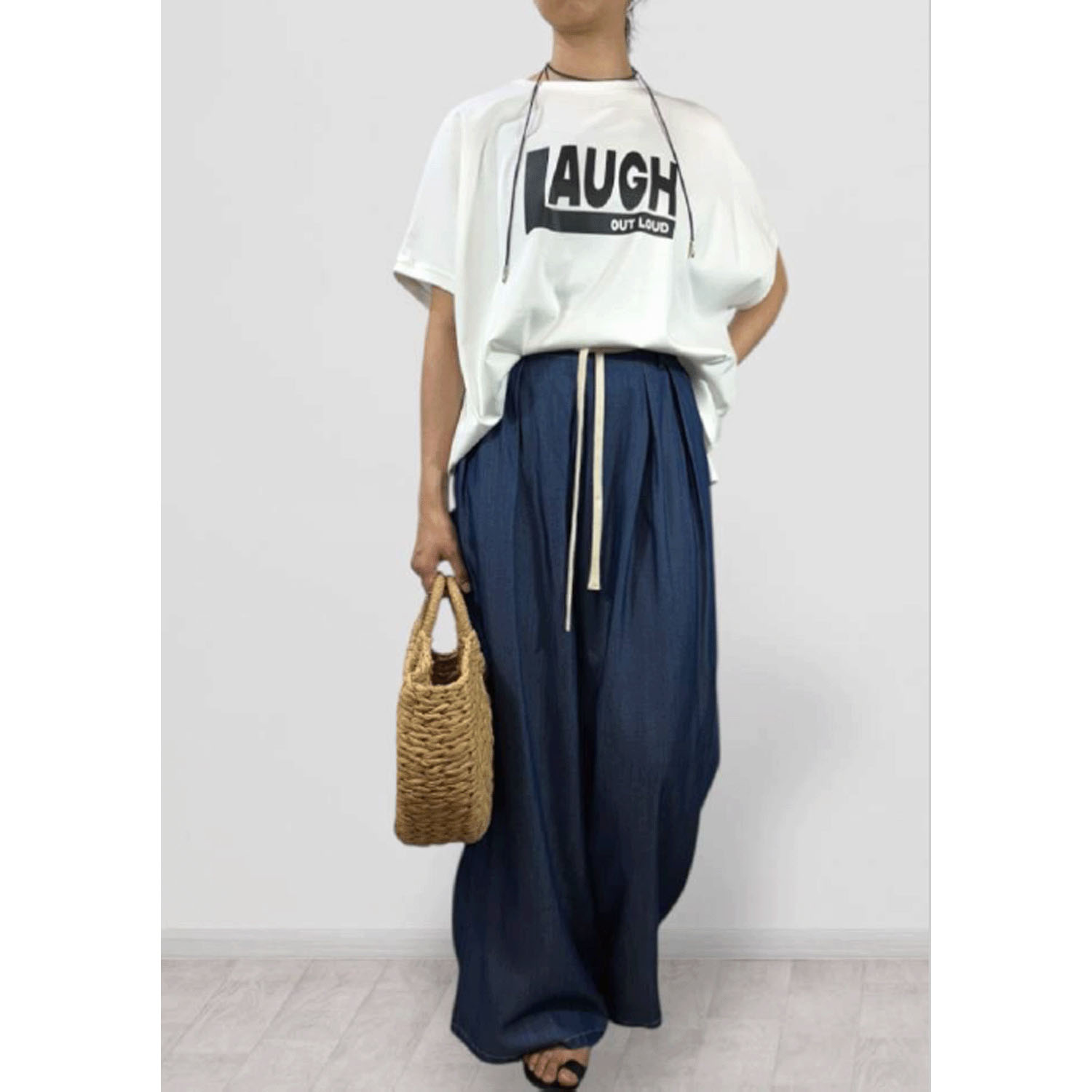 QTUME ワイドシルエットラフTシャツ - 画像5