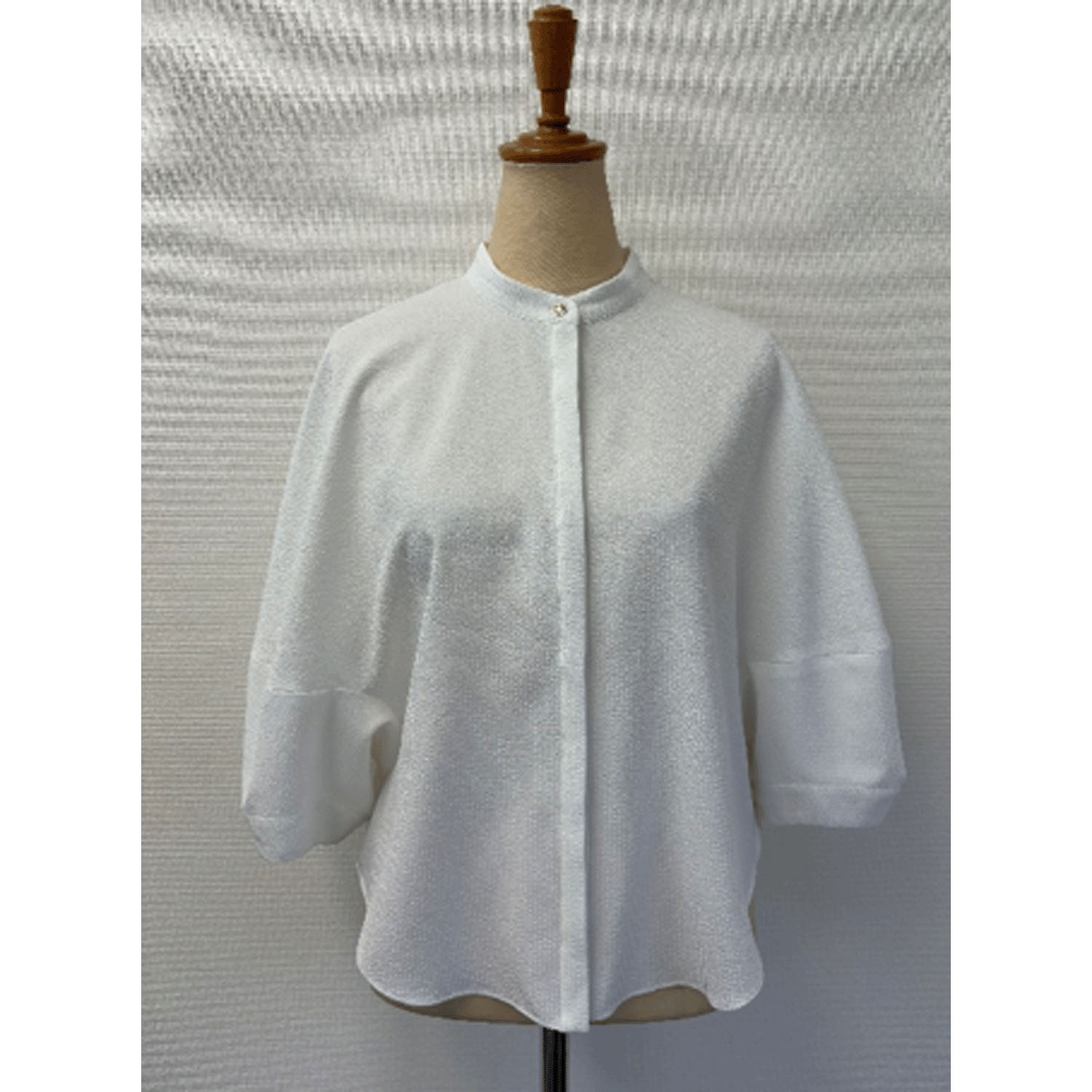 Doubleface Tokyo ボリュームスリーブシアサッカーブラウス - 画像3