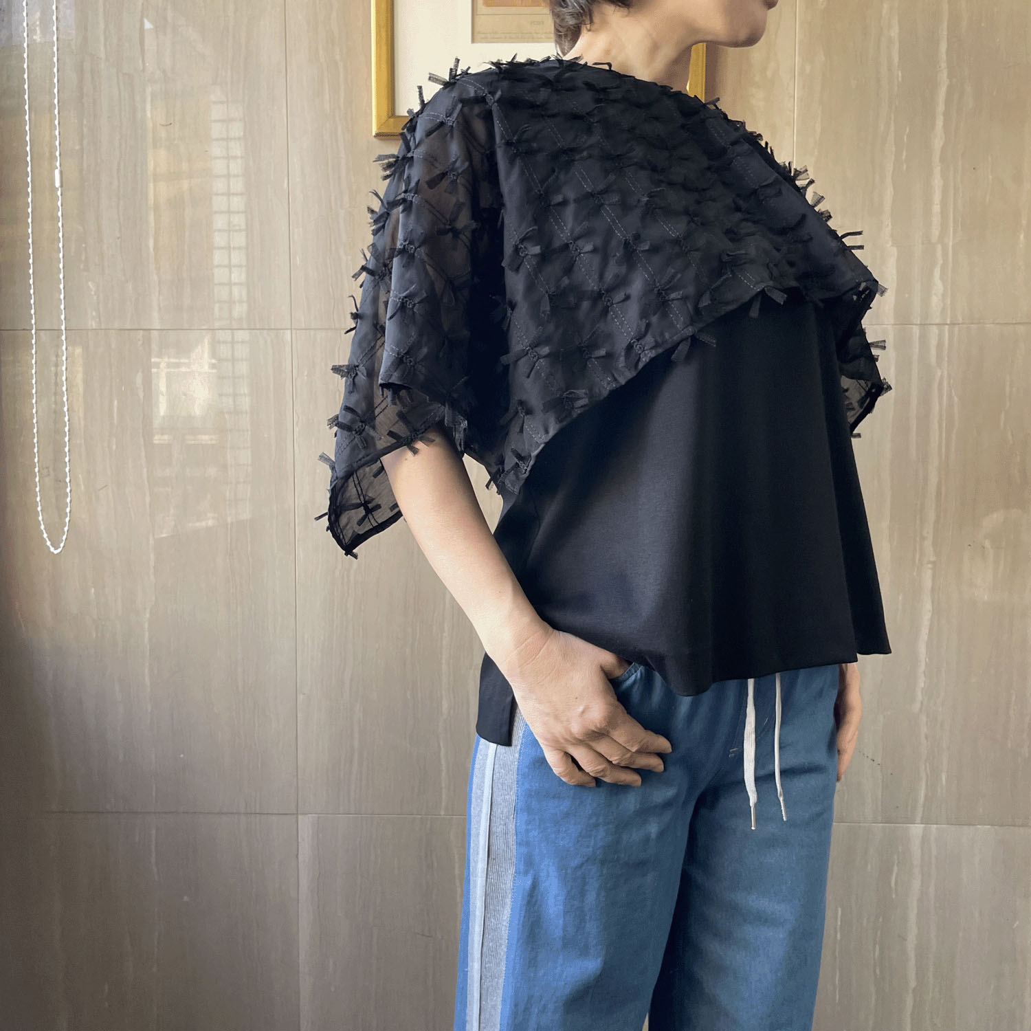 KOKIA リボン刺繍ケープカットソー - 画像3