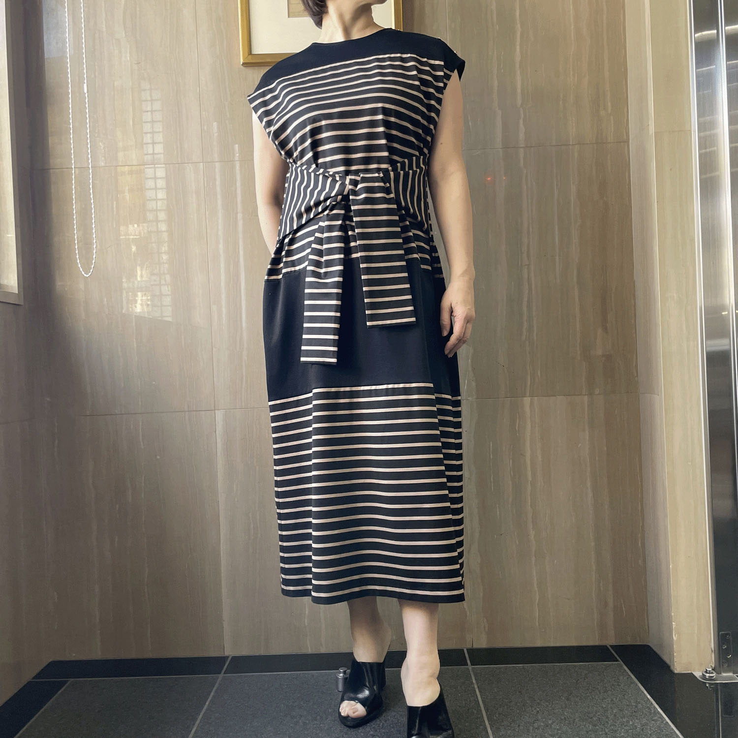 KOKIA ウエストマークボーダーワンピース - 画像1