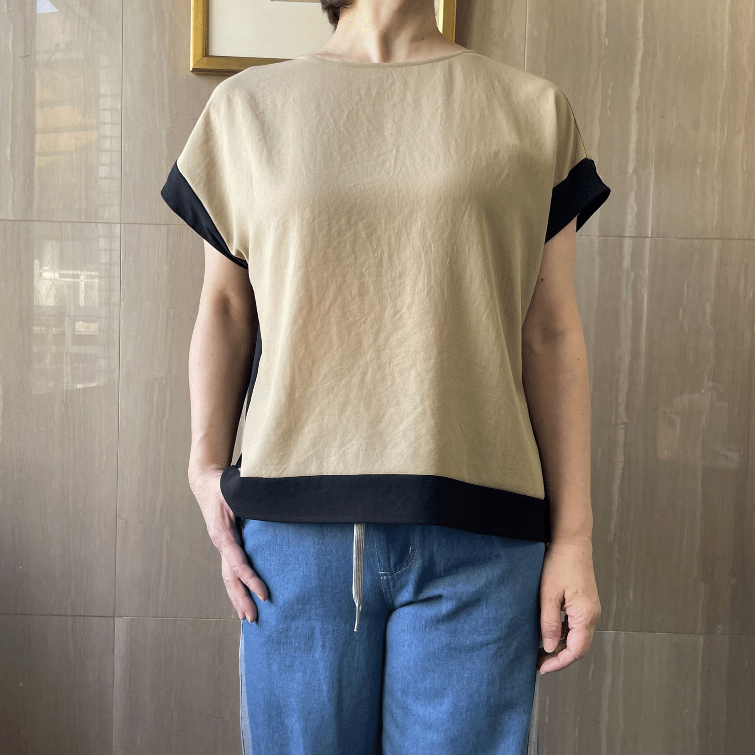 KOKIA ヴィンテージジョーゼットバイカラープルオーバー - 画像2