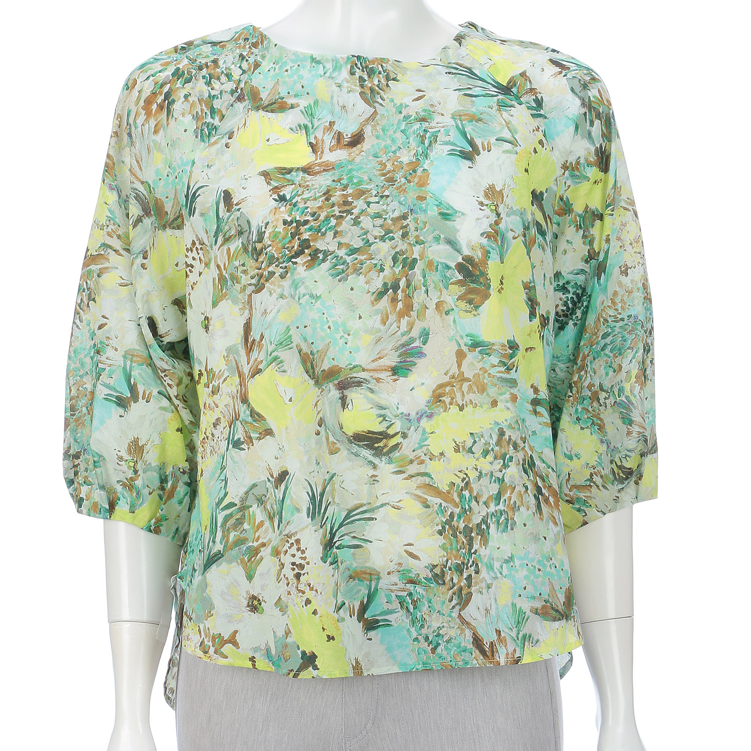 【InstaLive】M－station フランス製生地プリントブラウス - 画像1