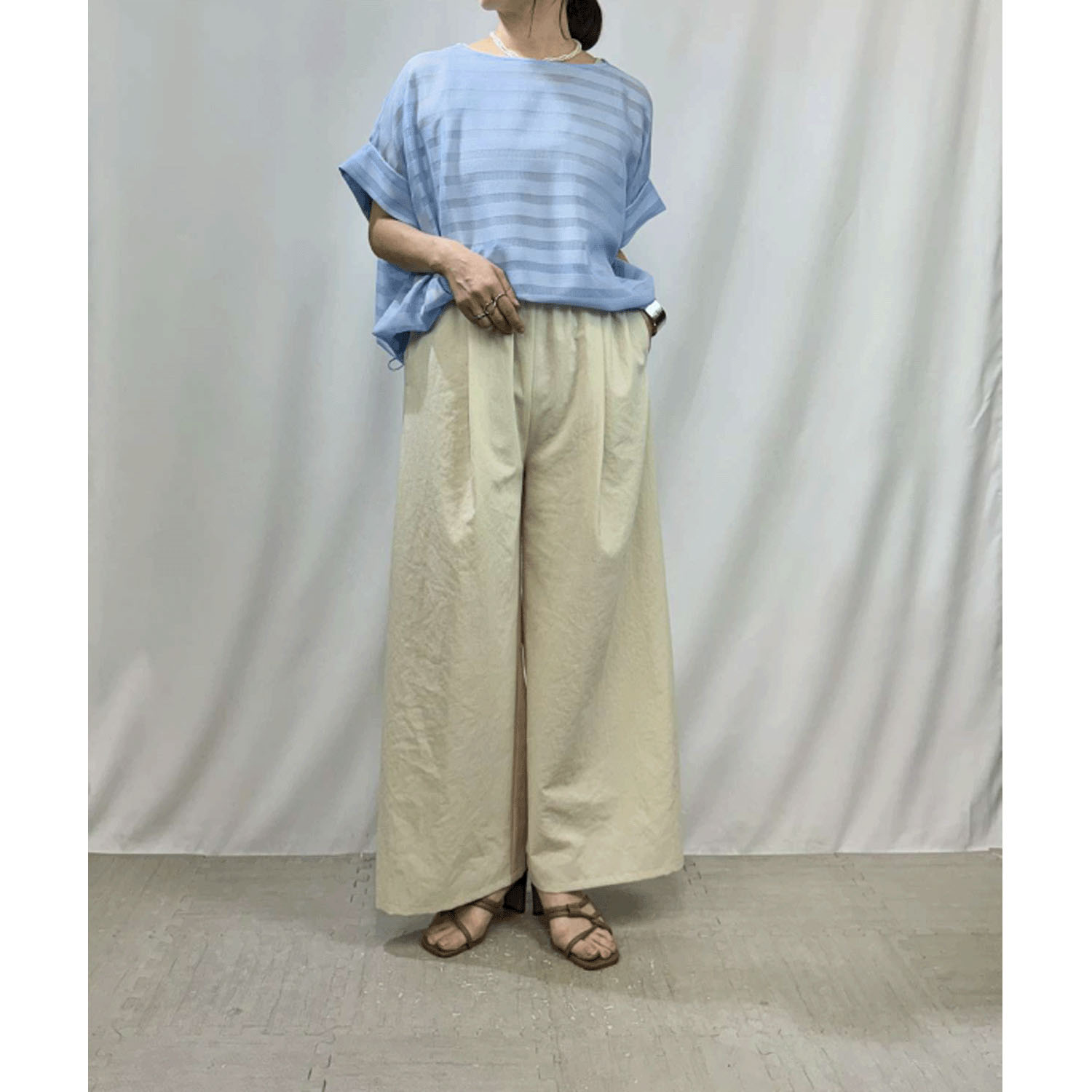 QTUME タックワイドパンツ - 画像5