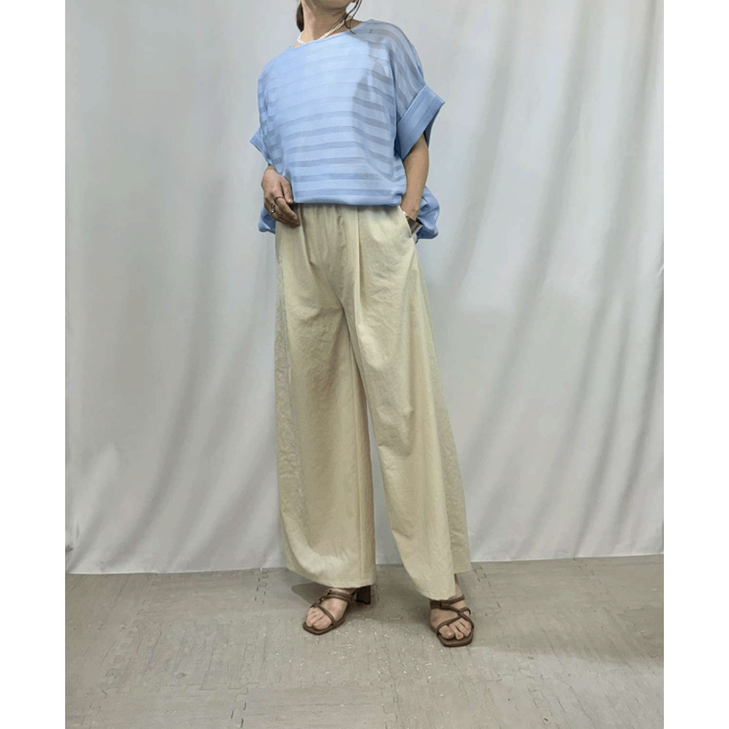 QTUME タックワイドパンツ - 画像6