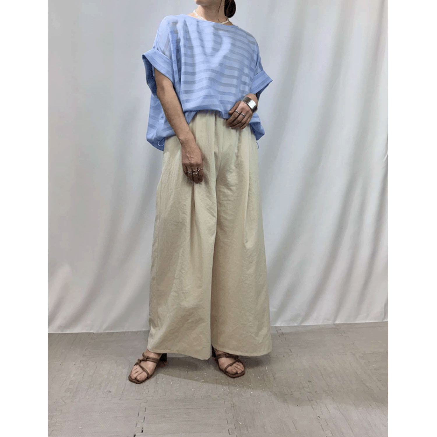 QTUME タックワイドパンツ - 画像9