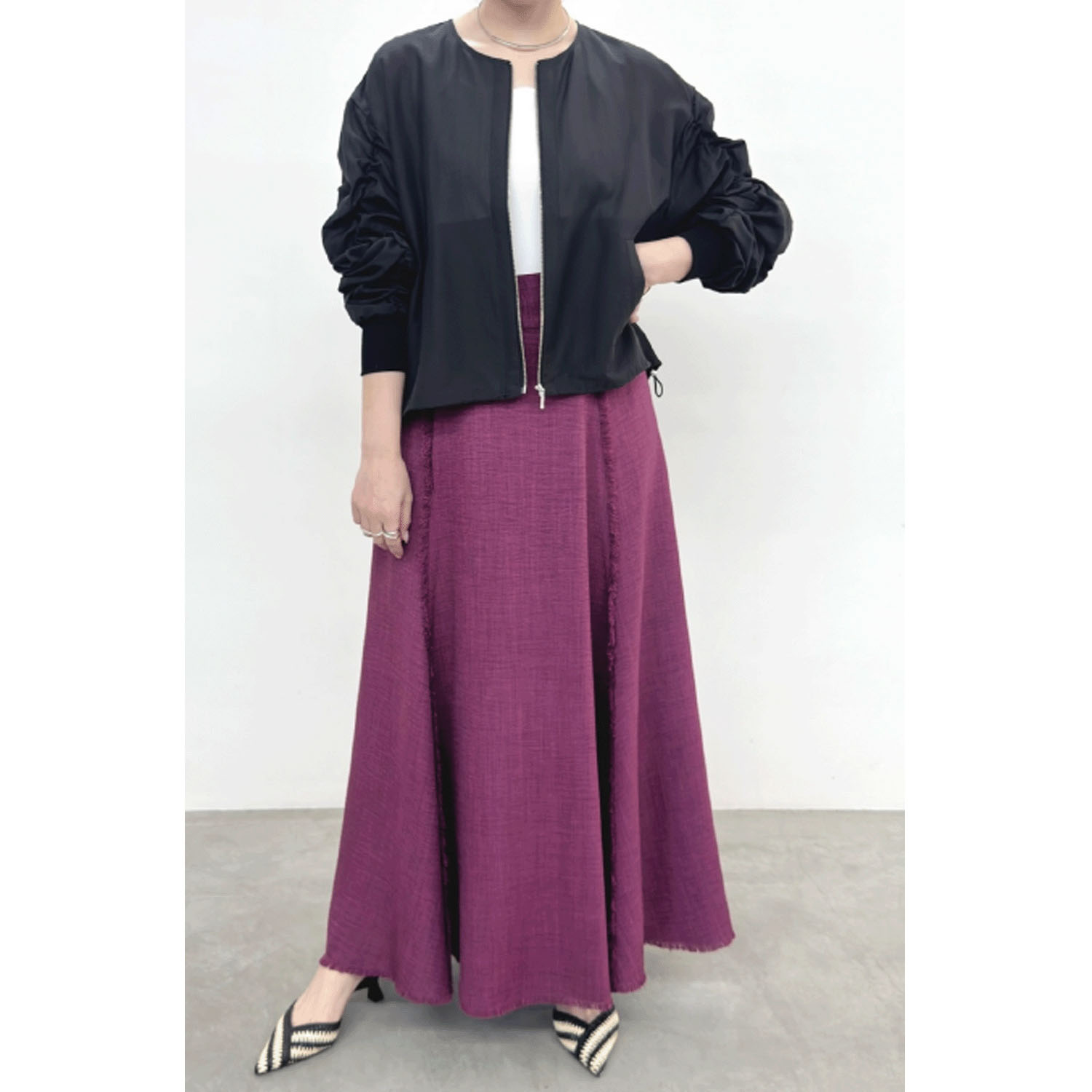 【InstaLive】NUS フリンジデザインフレアスカート - 画像7