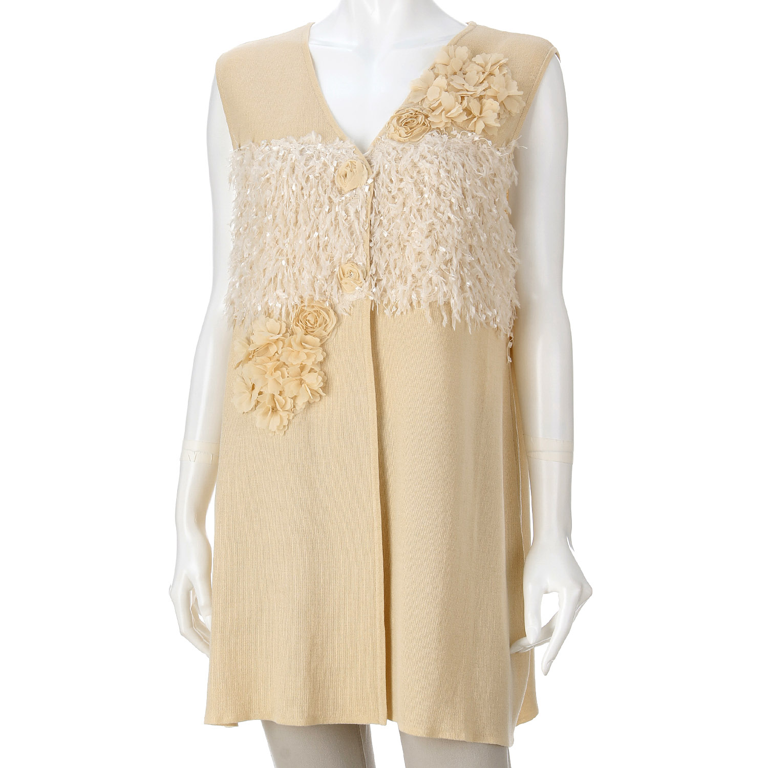 【InstaLive】Super Beauty 前立て立体モチーフ使いニットジレ - 画像9