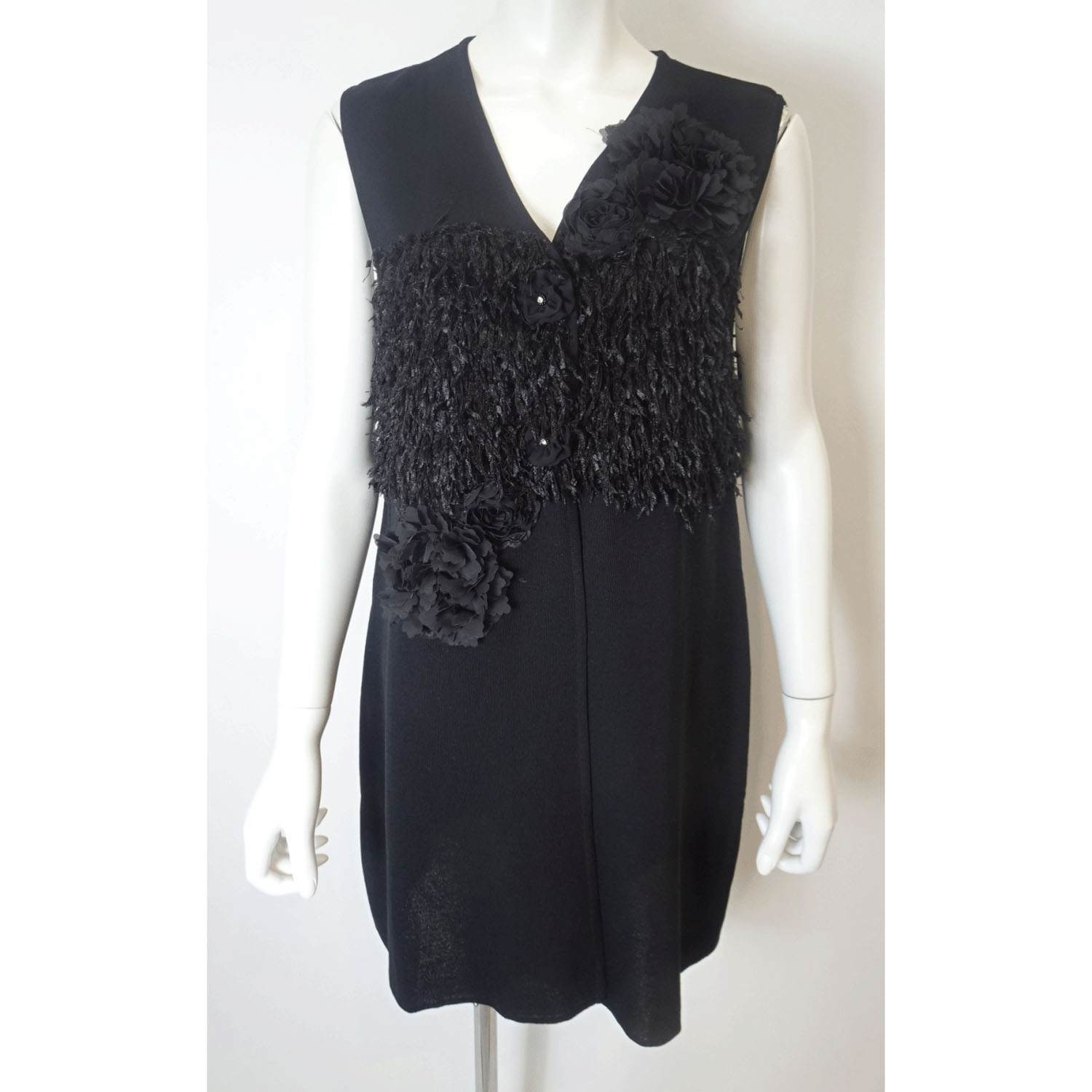 【InstaLive】Super Beauty 前立て立体モチーフ使いニットジレ - 画像1