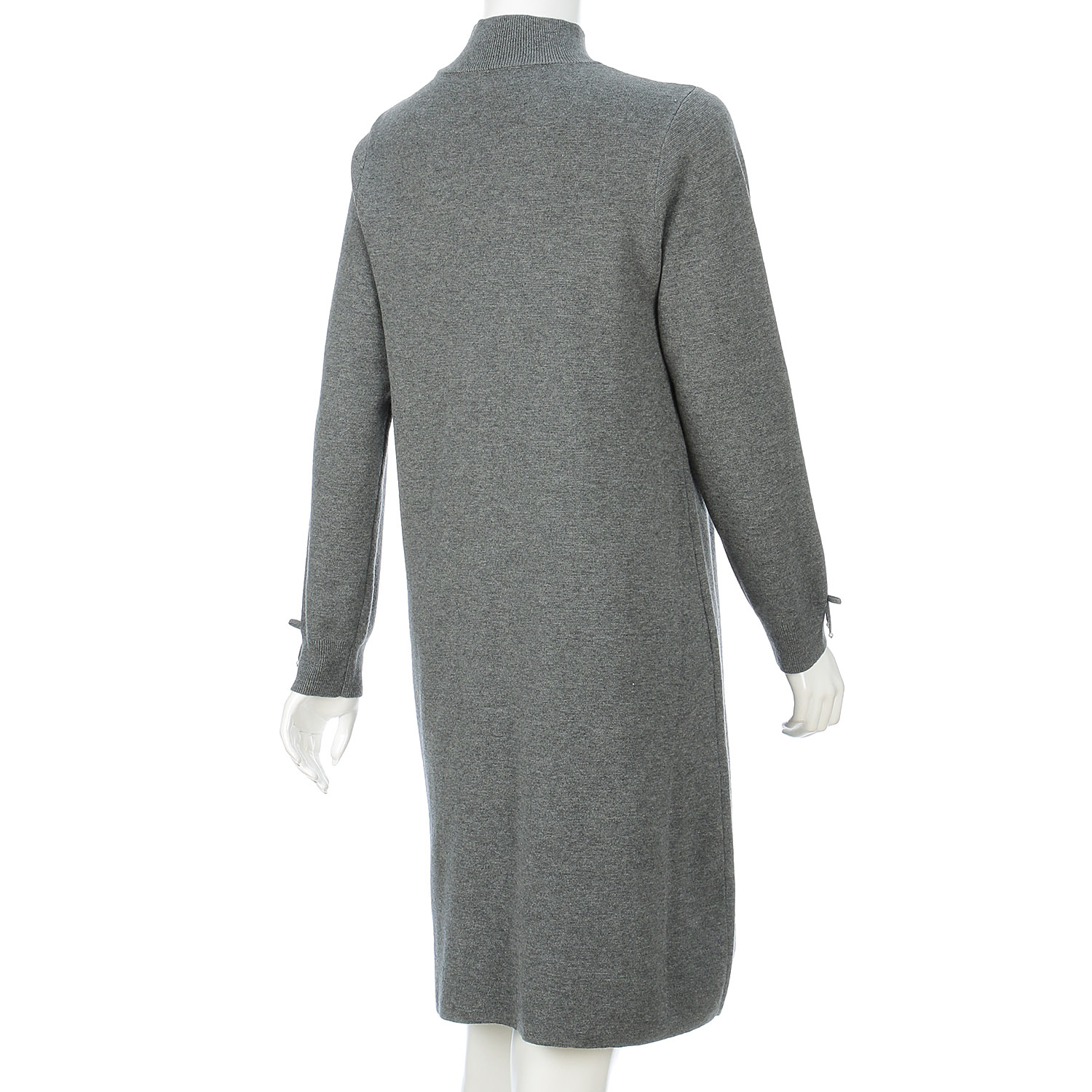 Super Beauty 胸元Paris刺しゅう入りハイネックニットワンピース - 画像9