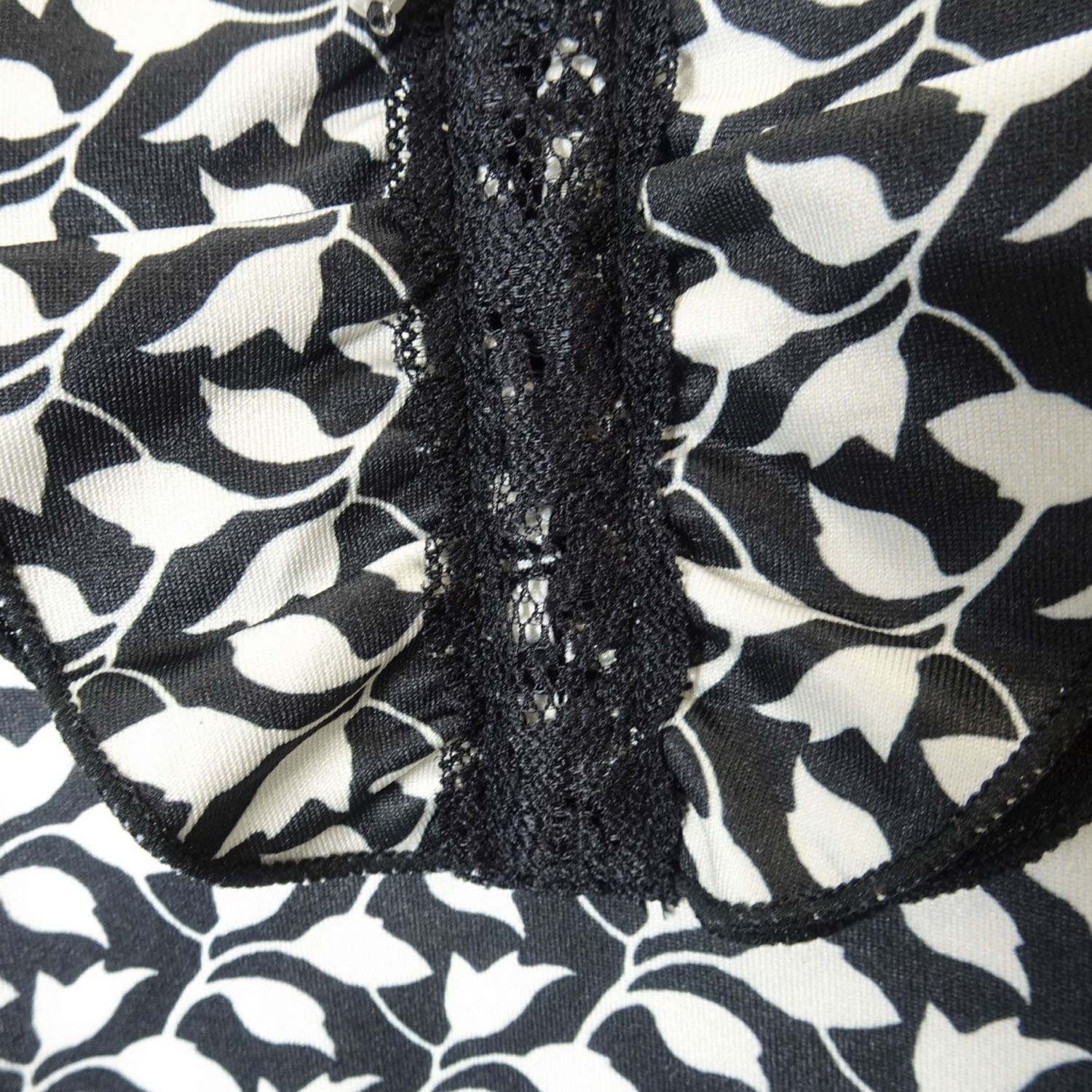 Super Beauty 袖パワーネット素材モノトーン柄チュニックカットソー - 画像8