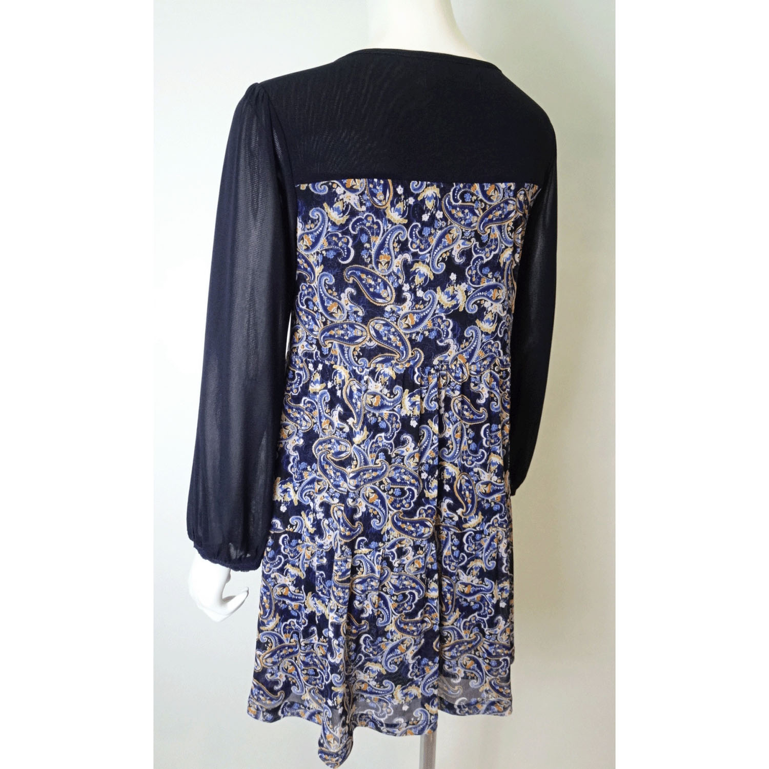 Super Beauty ペイズリー柄パワーネット素材チュニックカットソー - 画像7