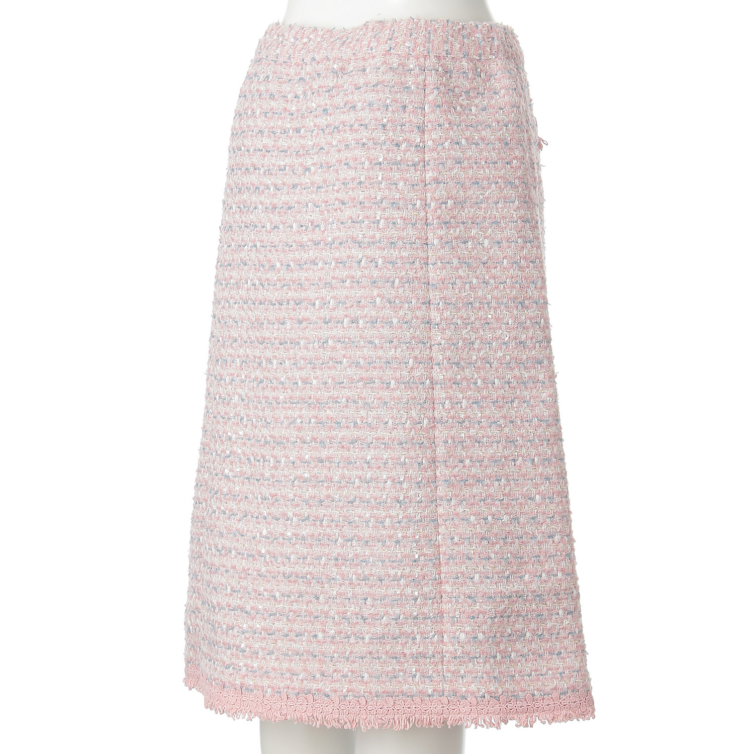 Super Beauty 裾レース使いツイード生地スカート - 画像3