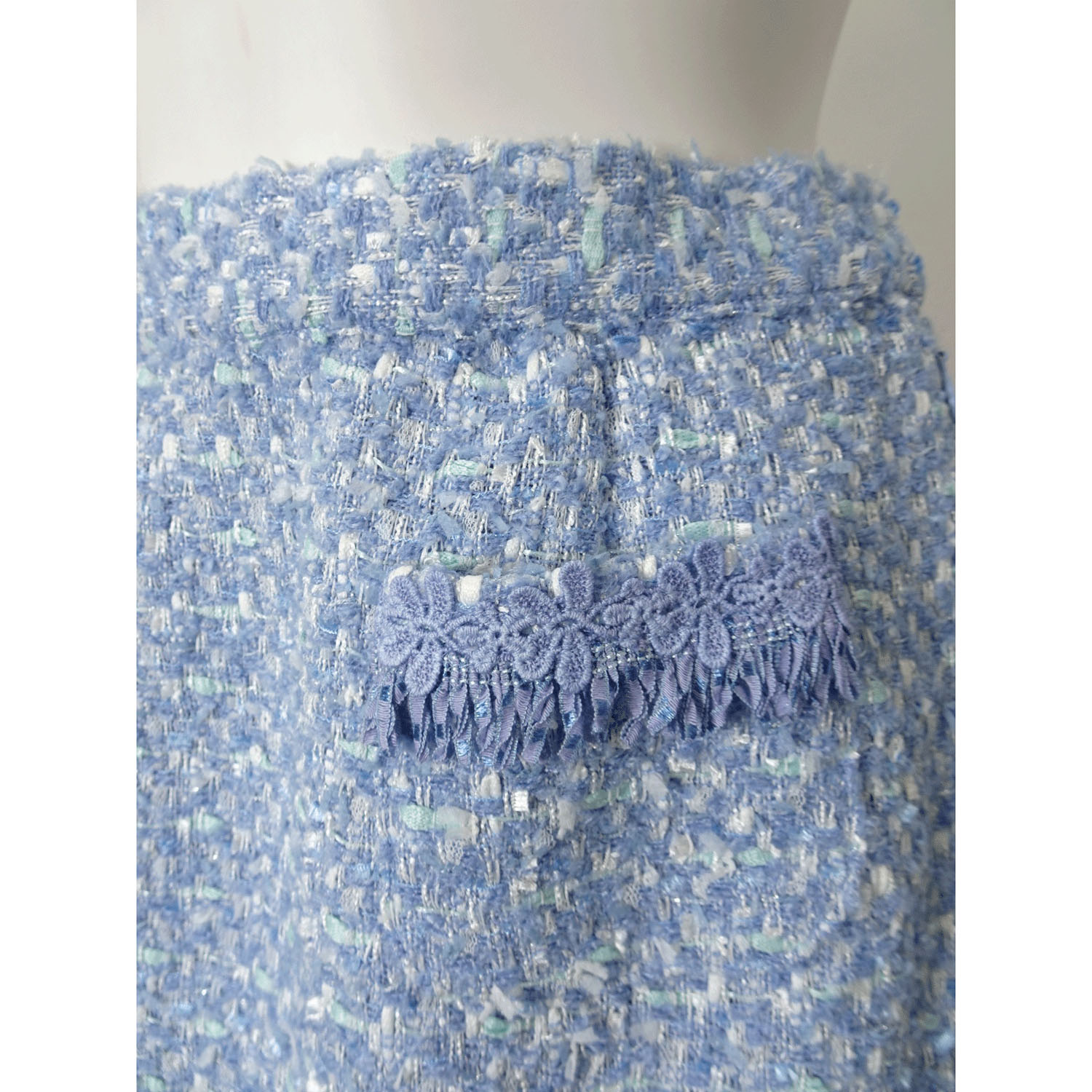 Super Beauty 裾レース使いツイード生地スカート - 画像8