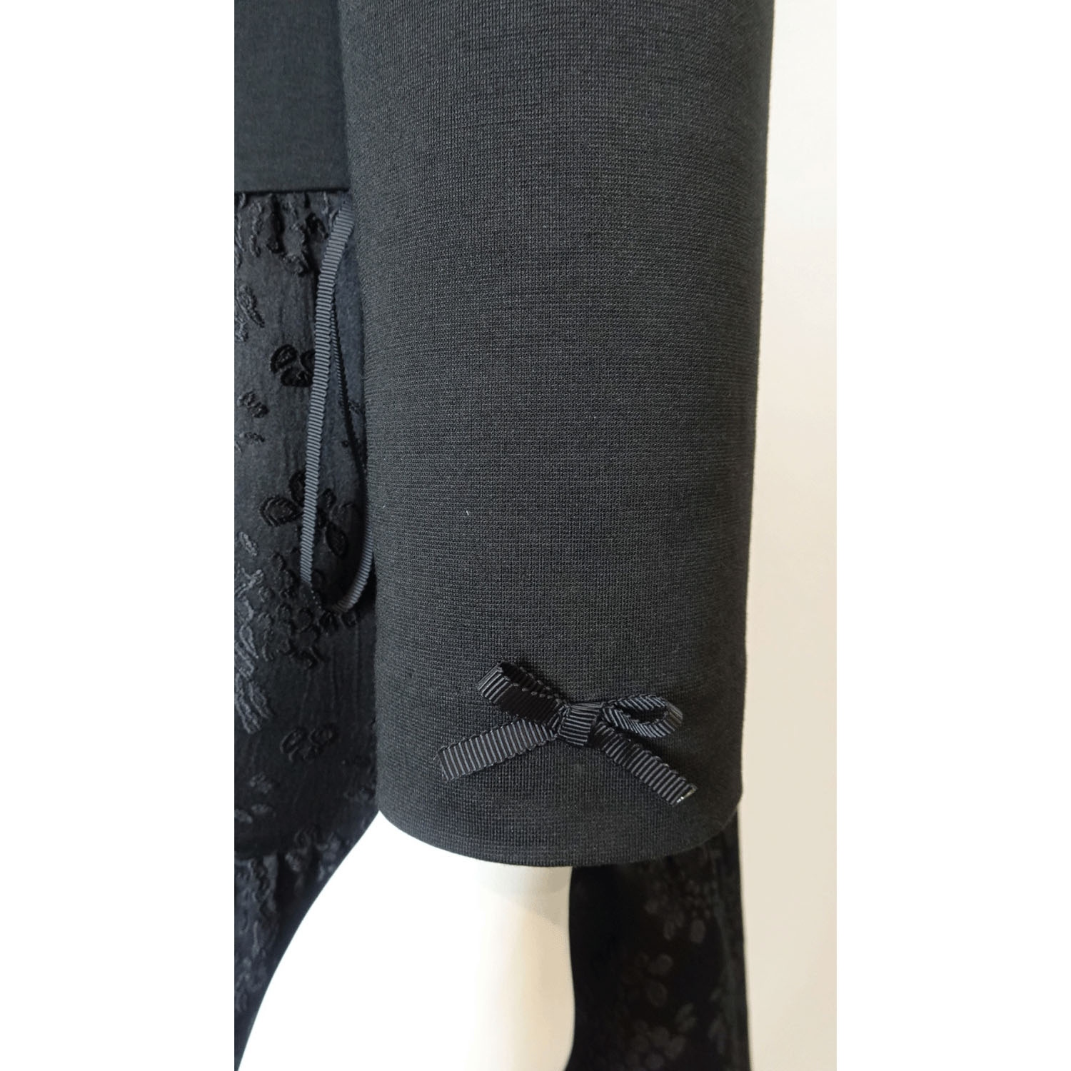 Super Beauty ジャガード織×ダンボールニット素材切替ワンピース - 画像7