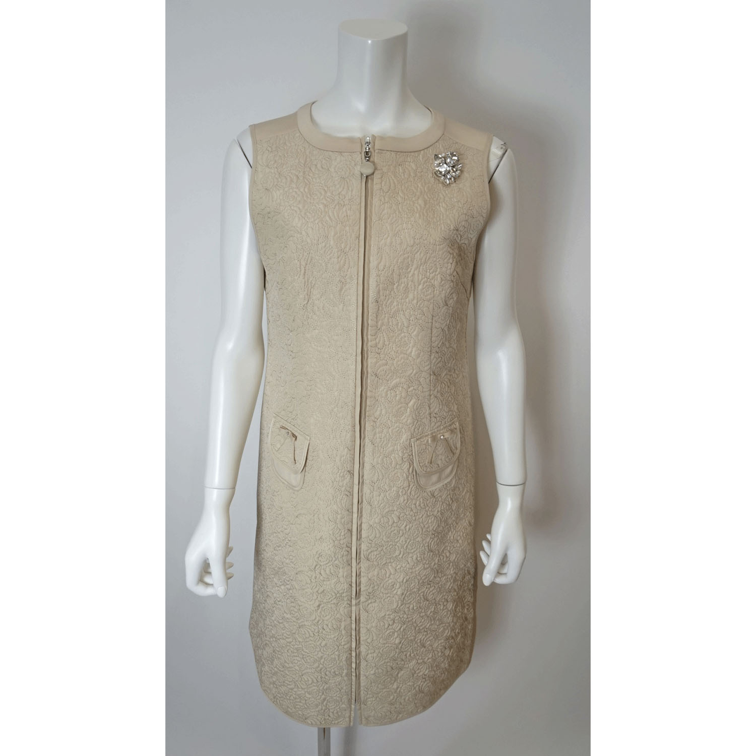 Super Beauty キルティング生地切替前あきワンピース - 画像4