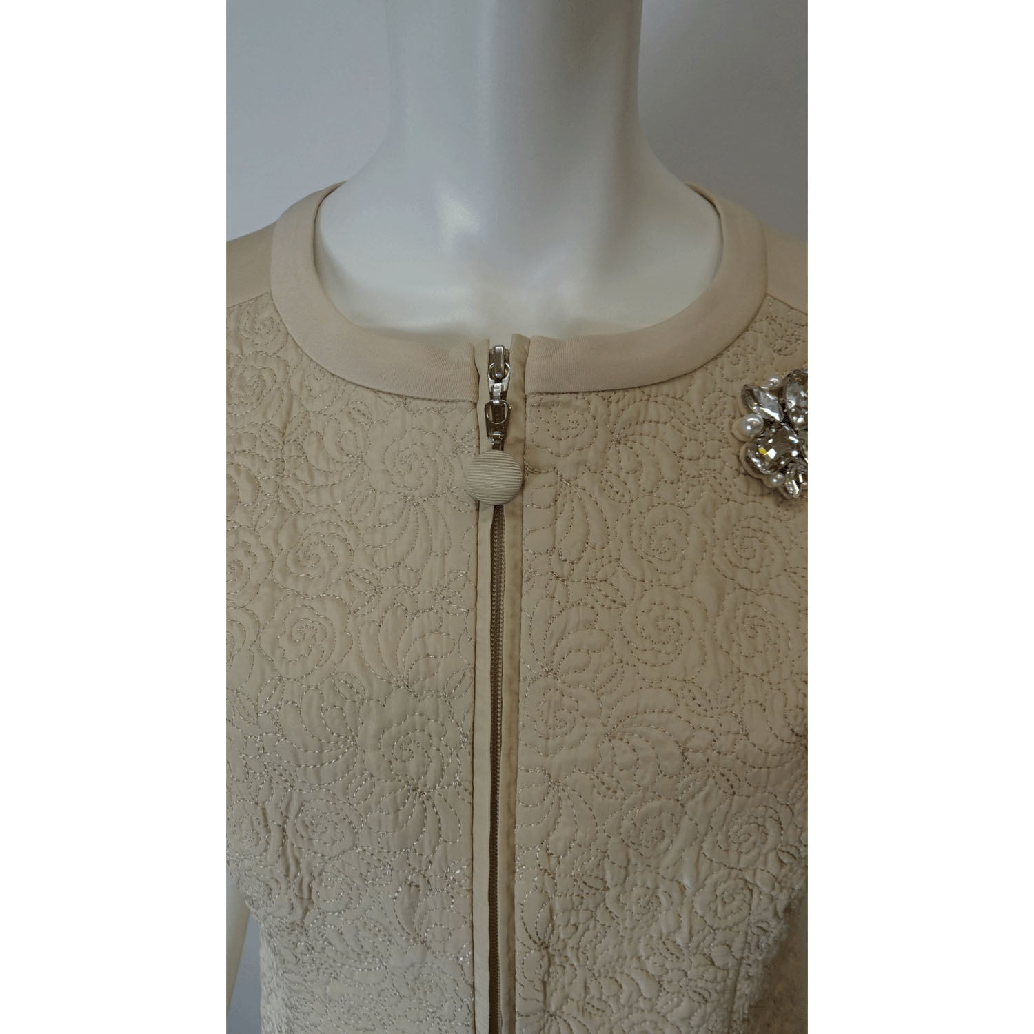 Super Beauty キルティング生地切替前あきワンピース - 画像7