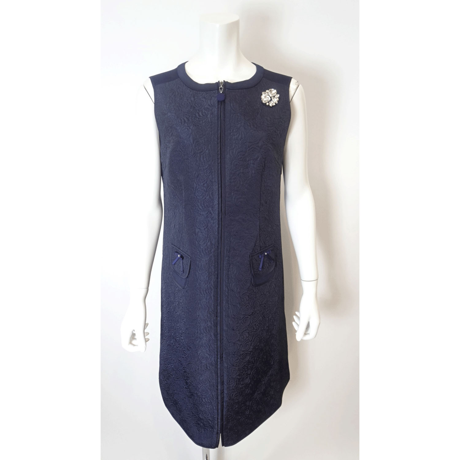 Super Beauty キルティング生地切替前あきワンピース - 画像10