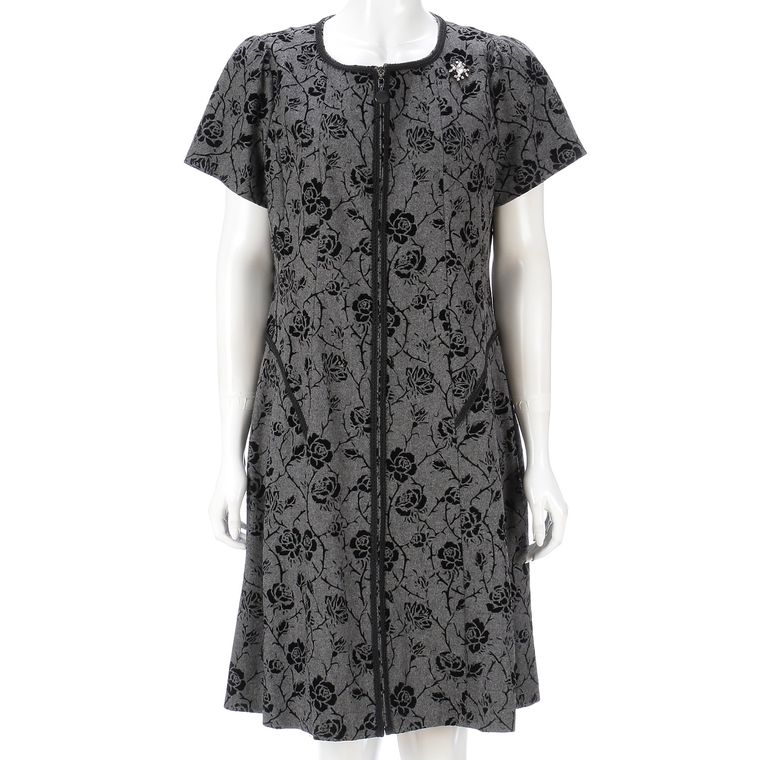 【Inata Live】Super Beauty フロッキープリント 半袖ワンピース - 画像8