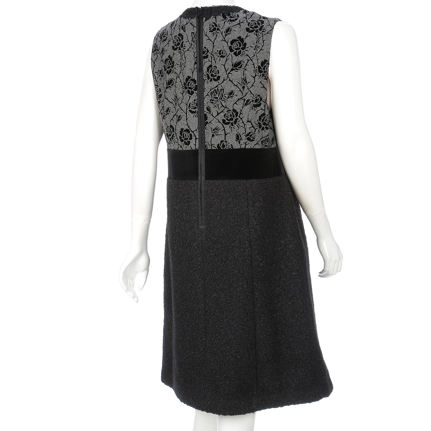 Super Beauty Vネックフロッキープリント切替ワンピース - 画像10