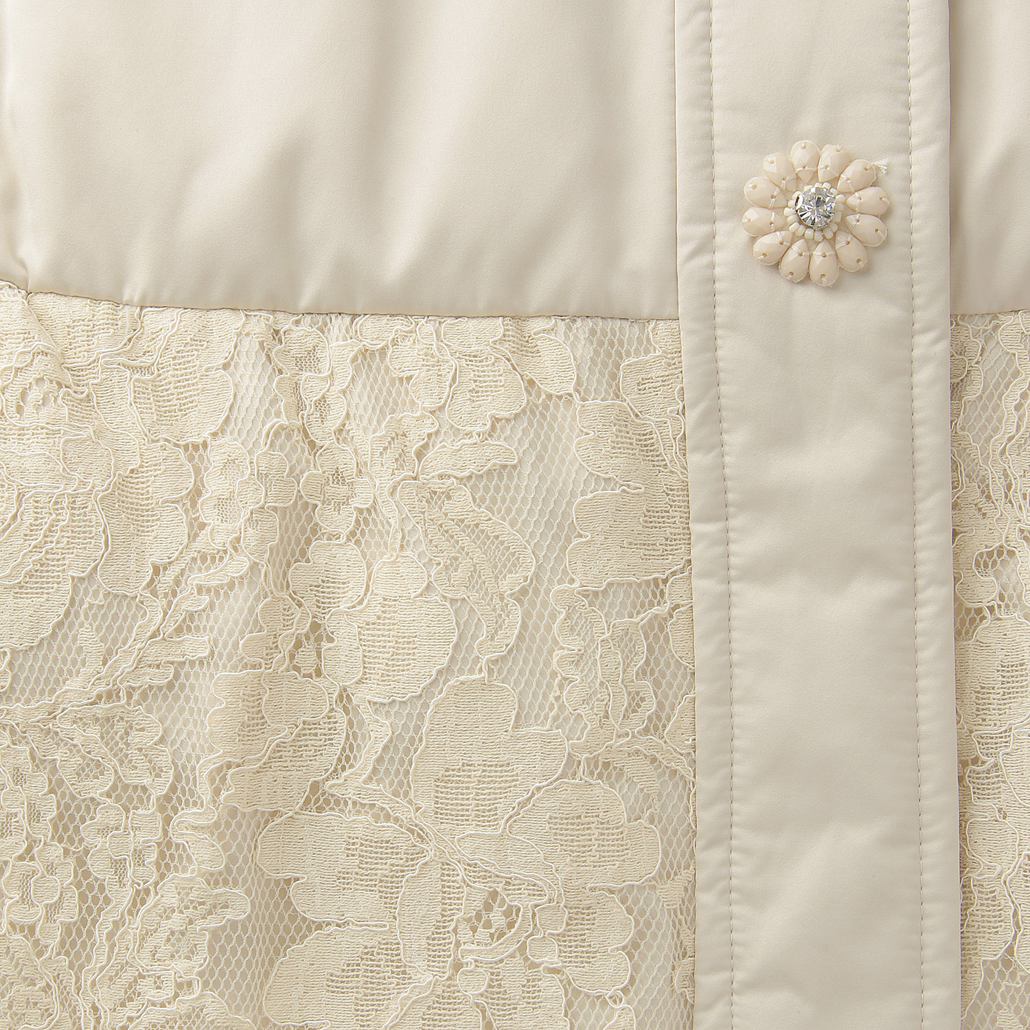 【Inata Live】Super Beauty 裾レース切替ダウンコート - 画像10