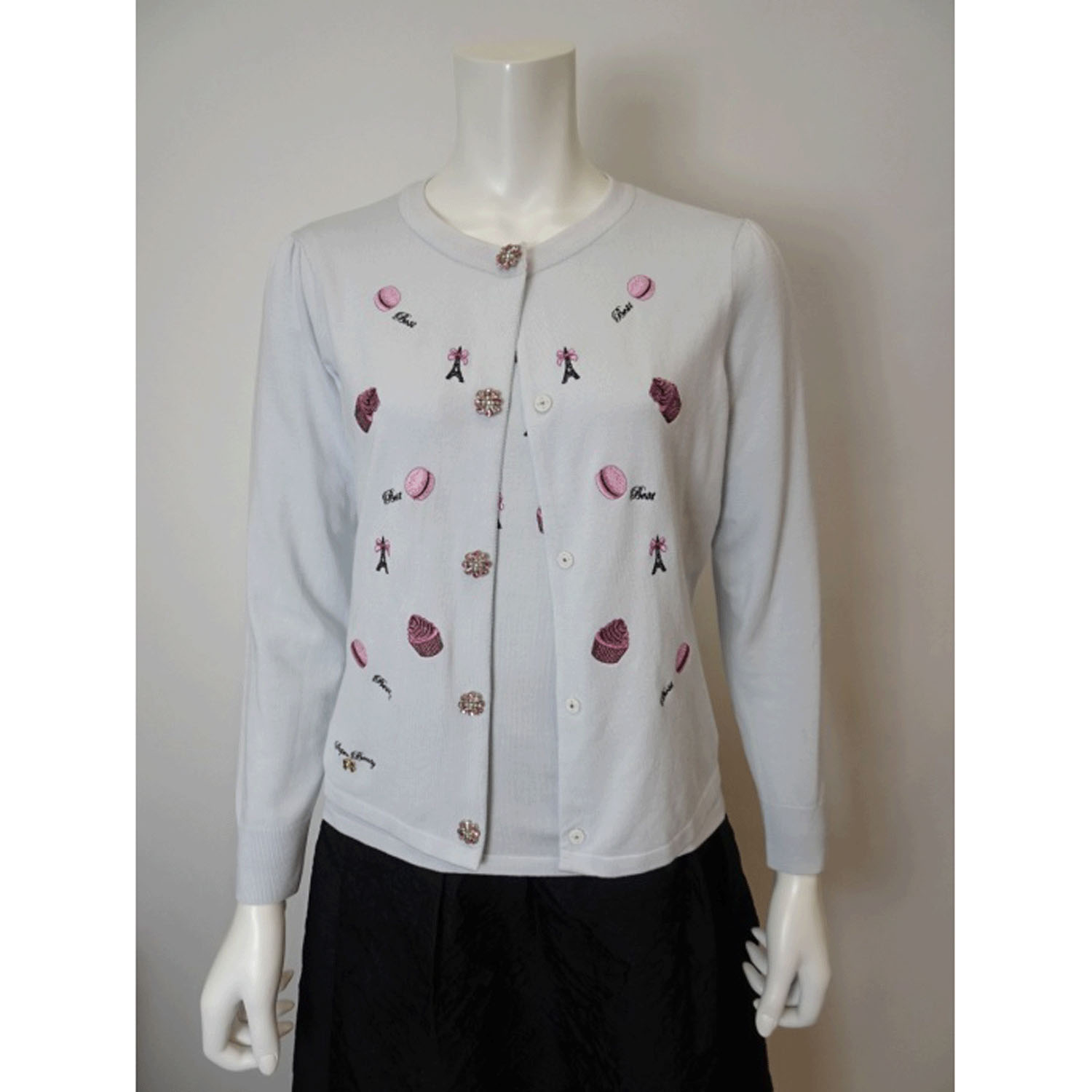 【Insta Live】Super Beauty スイーツ刺しゅうニットカーディガン - 画像11