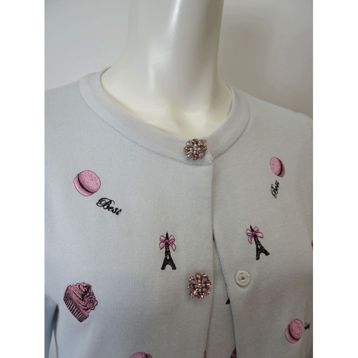 【Insta Live】Super Beauty スイーツ刺しゅうニットカーディガン - 画像14