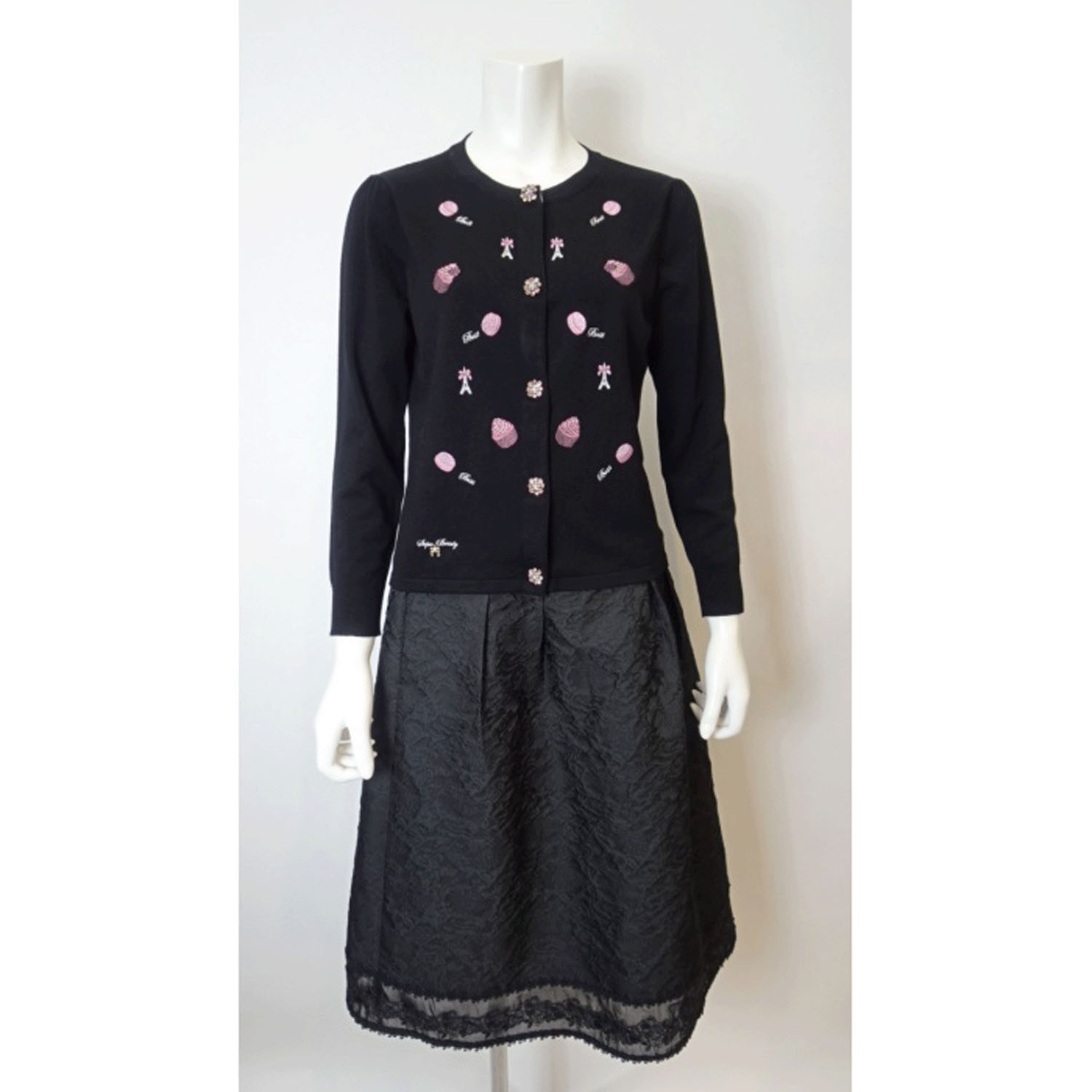 【Insta Live】Super Beauty スイーツ刺しゅうニットカーディガン - 画像24