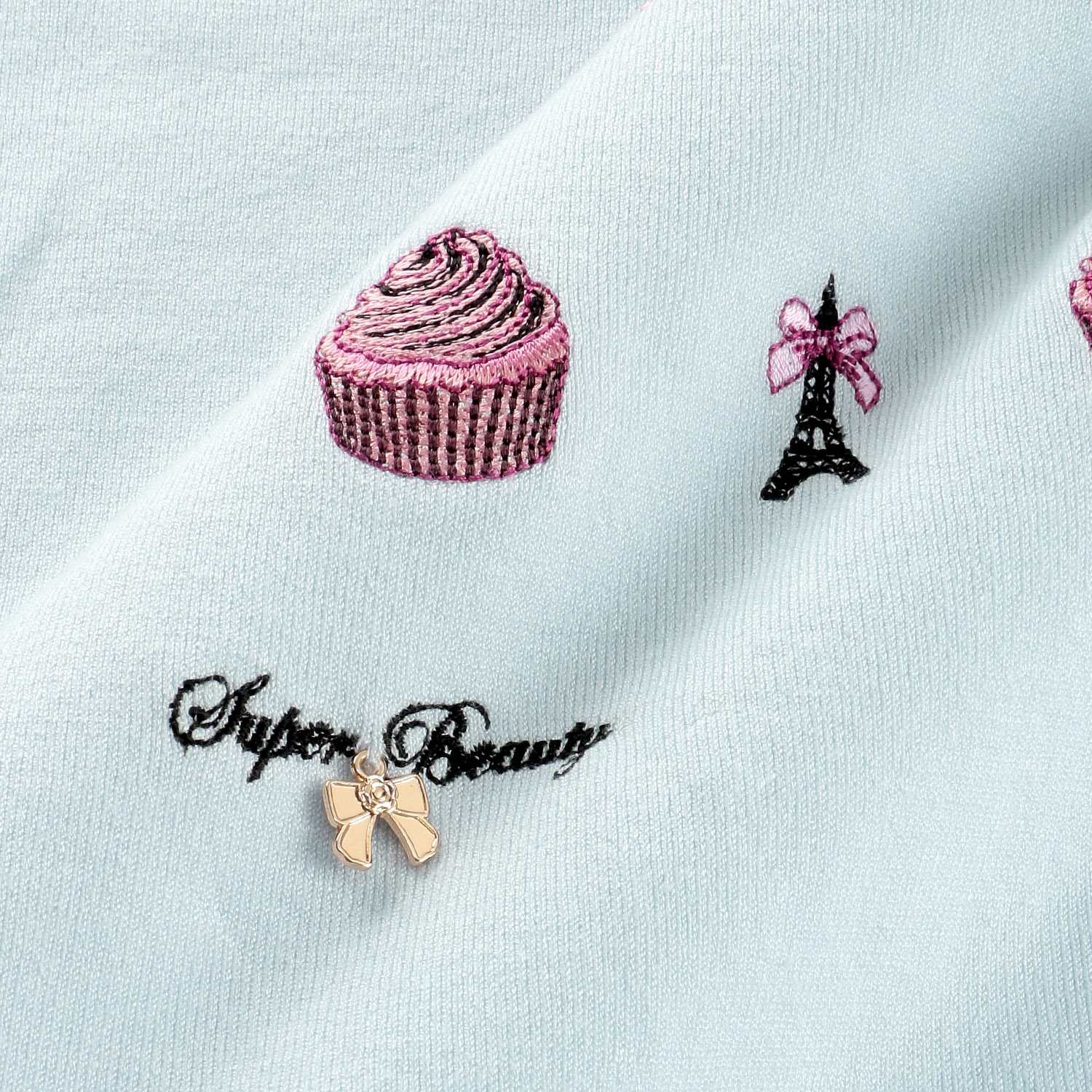 【Insta Live】Super Beauty スイーツ刺しゅう半袖セーター - 画像13